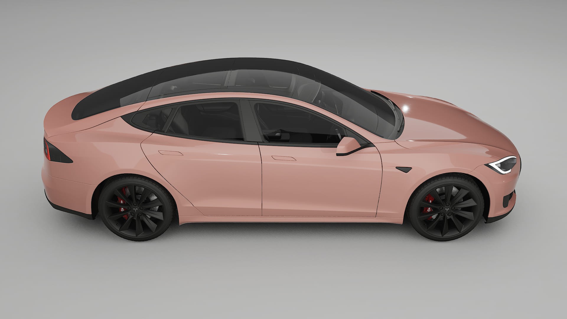 Tesla Model S TPU Lackskyddsfilm | BLUSH Färgskiftande PPF – Komplett Förskuret Kit