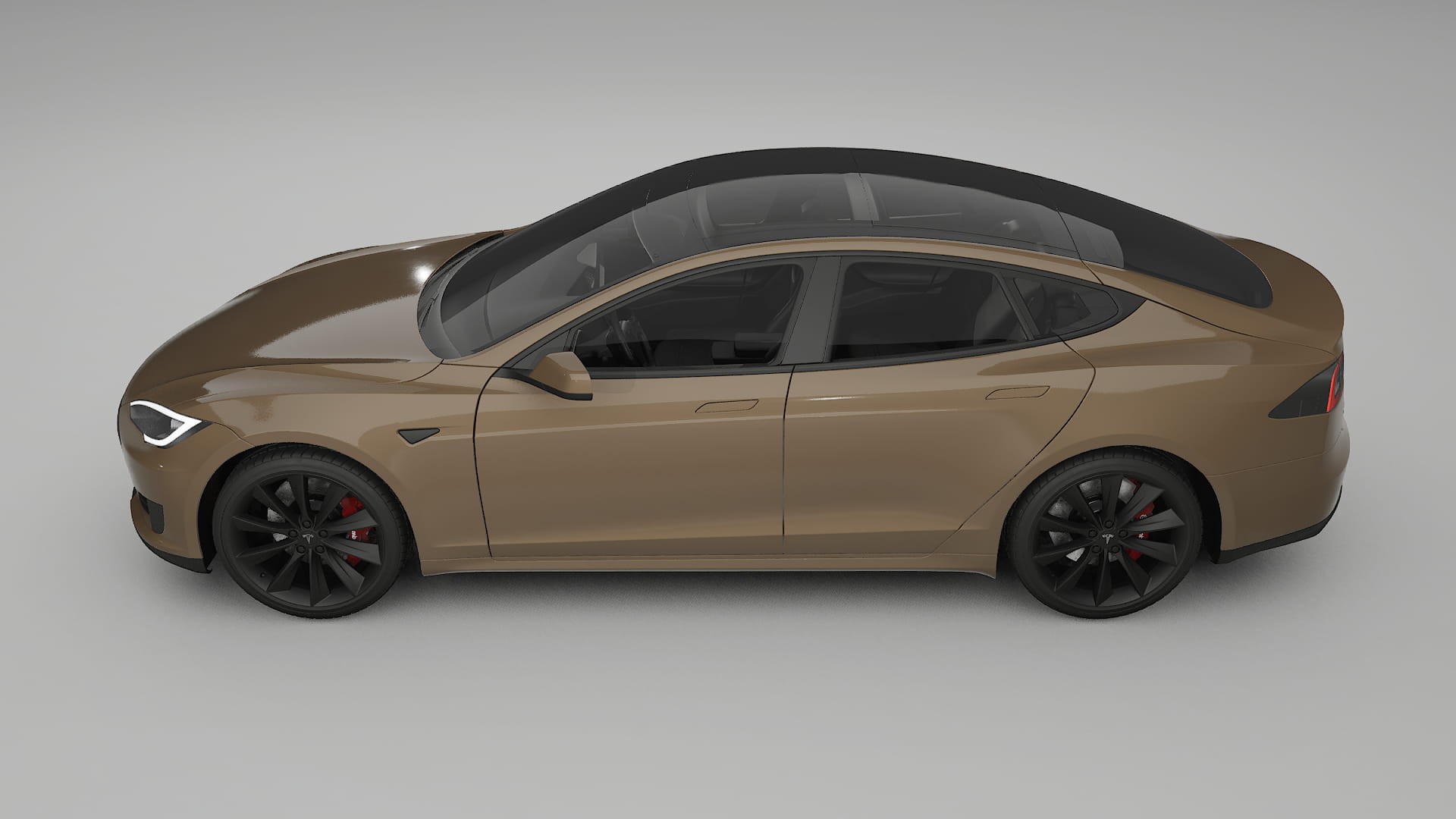 Tesla Model S TPU Lackskyddsfilm | SAHARA Färgskiftande PPF – Komplett Förskuret Kit