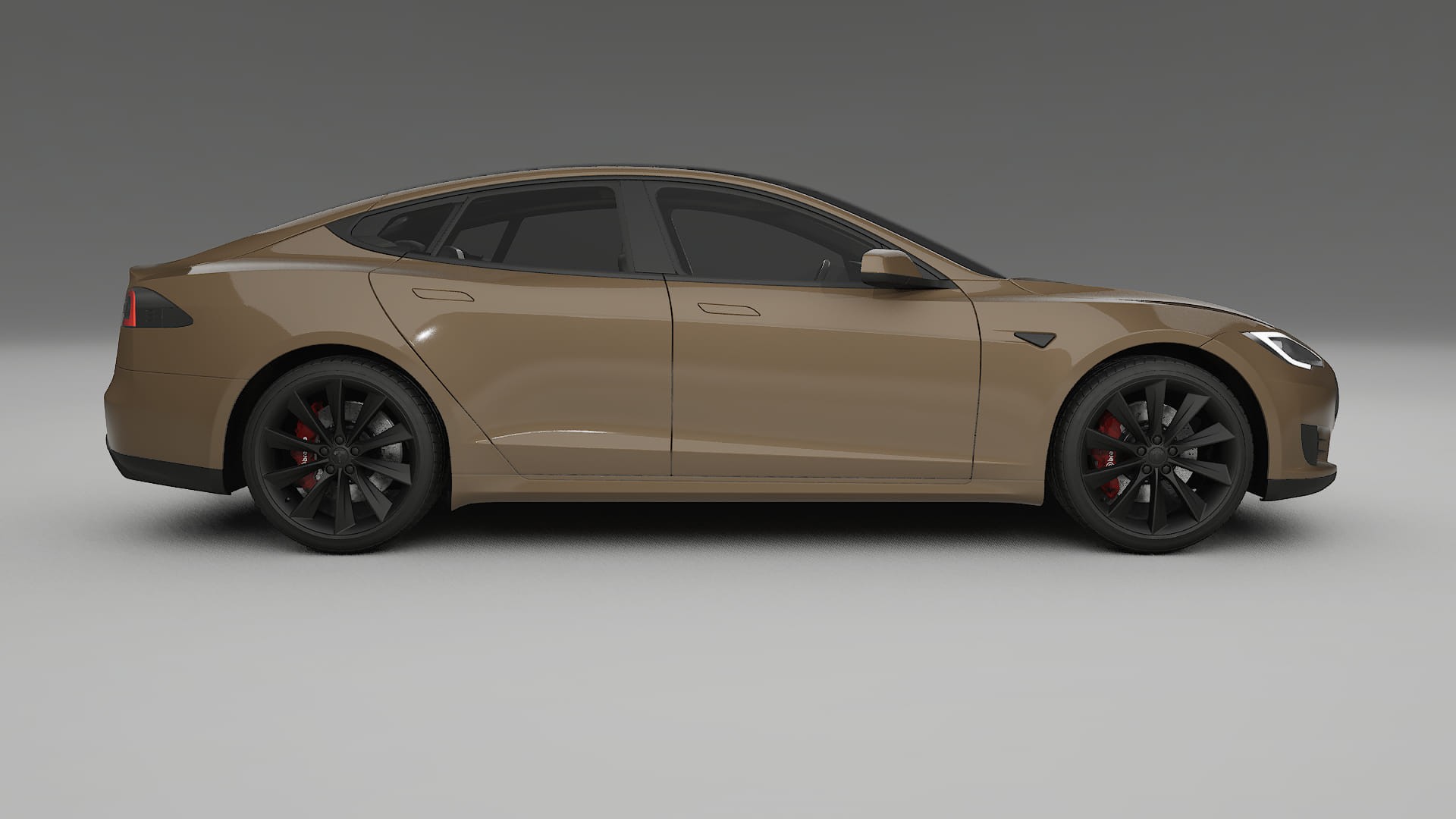 Tesla Model S TPU Lackskyddsfilm | SAHARA Färgskiftande PPF – Komplett Förskuret Kit