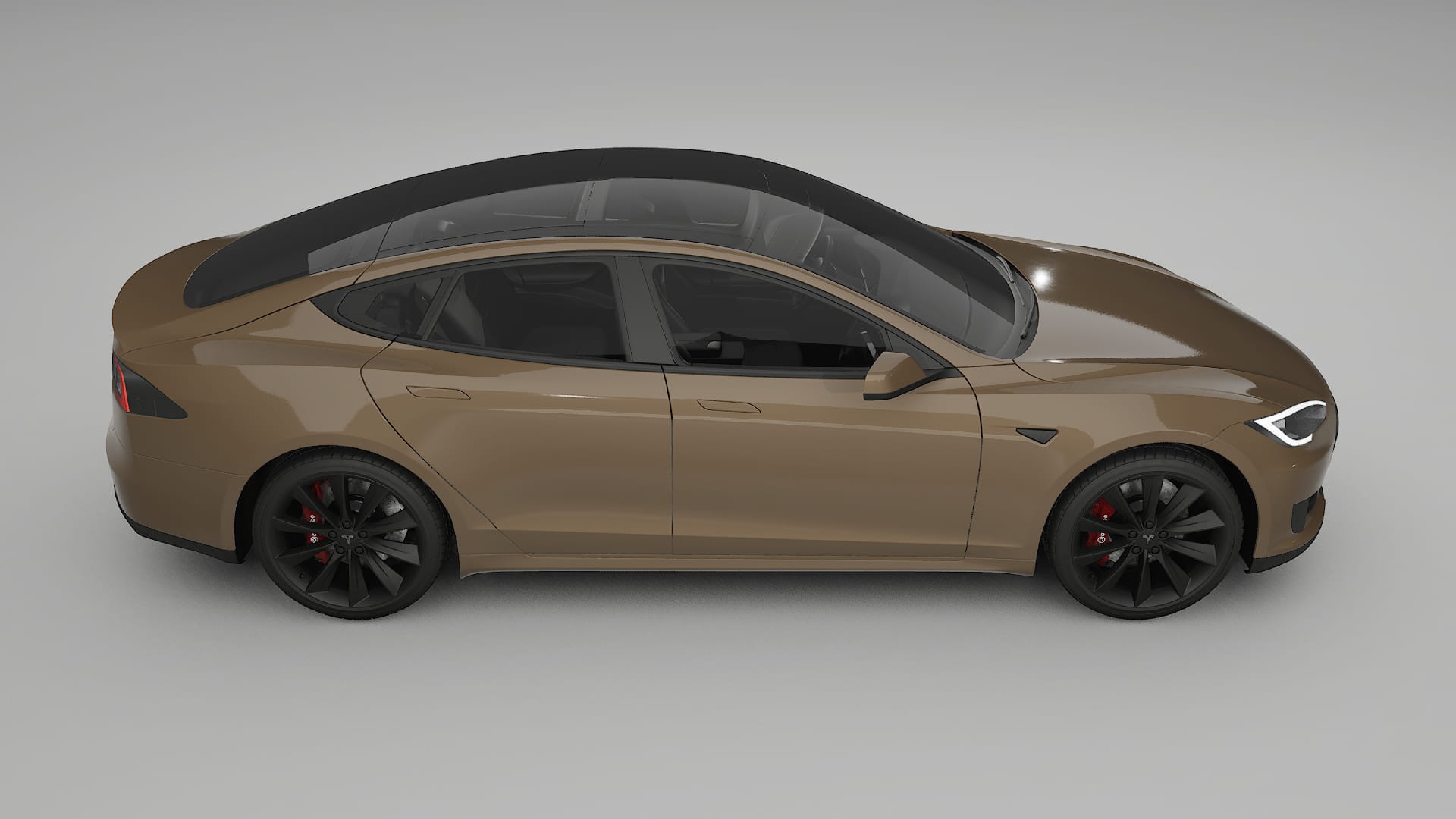 Tesla Model S TPU Lackskyddsfilm | SAHARA Färgskiftande PPF – Komplett Förskuret Kit