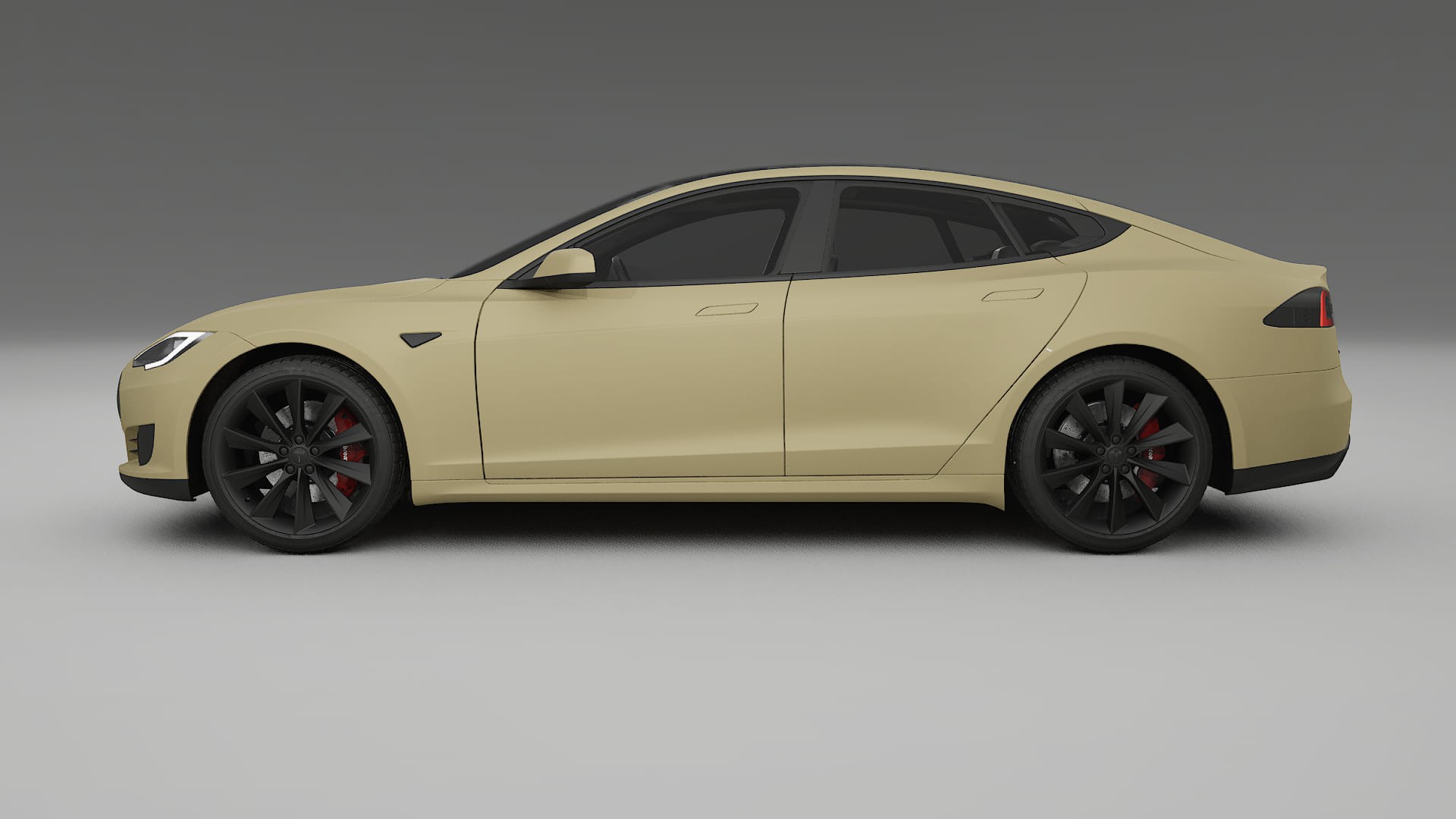 Tesla Model S TPU Lackskyddsfilm | SAND Färgskiftande PPF – Komplett Förskuret Kit