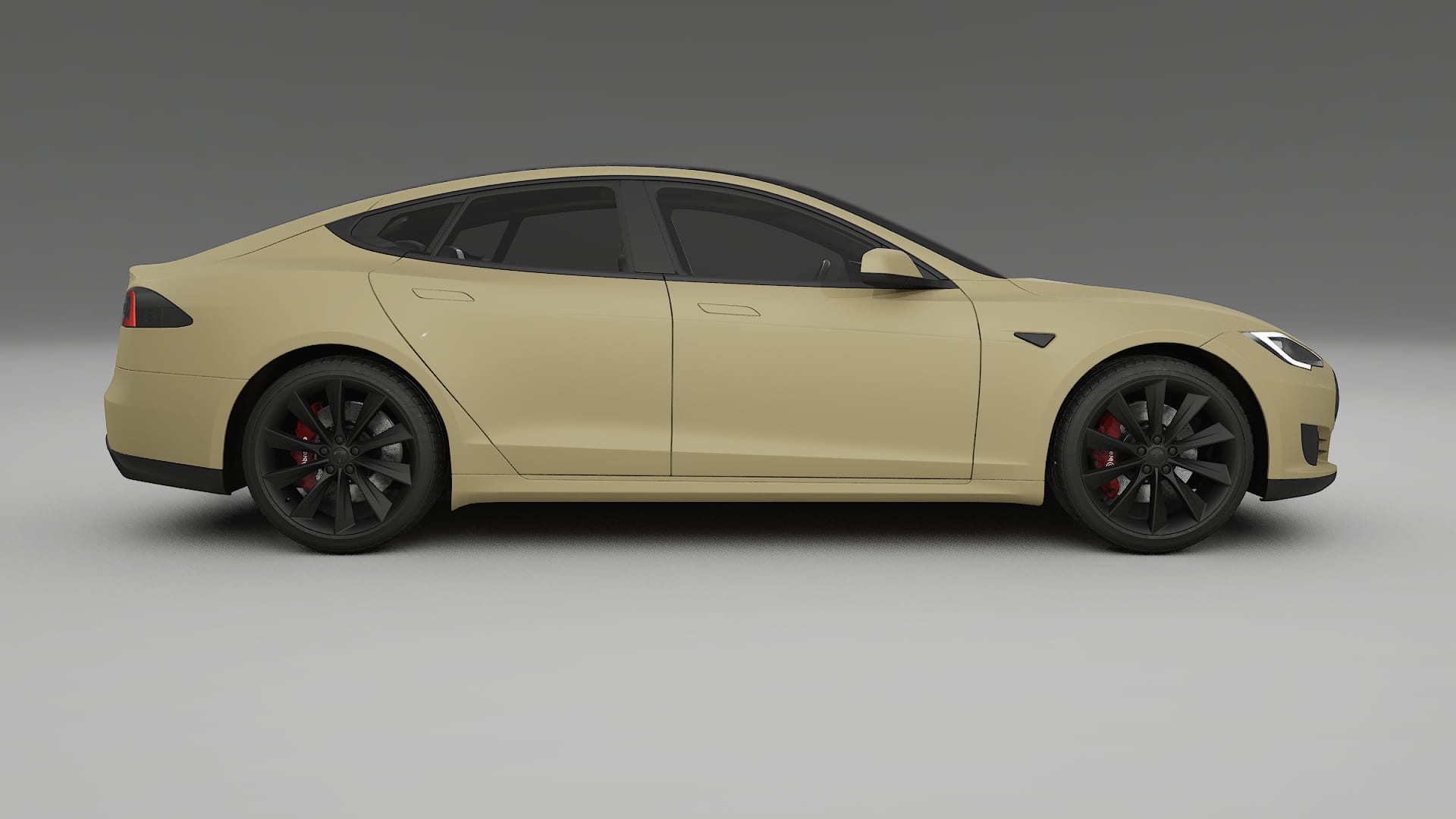 Tesla Model S TPU Lackskyddsfilm | SAND Färgskiftande PPF – Komplett Förskuret Kit