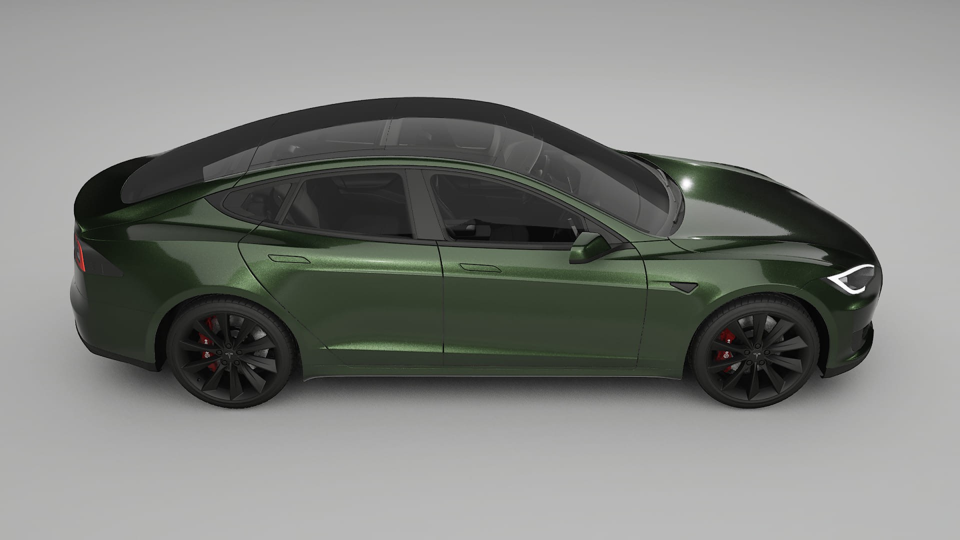 Tesla Model S TPU Lackskyddsfilm | LAGOON Färgskiftande PPF – Komplett Förskuret Kit