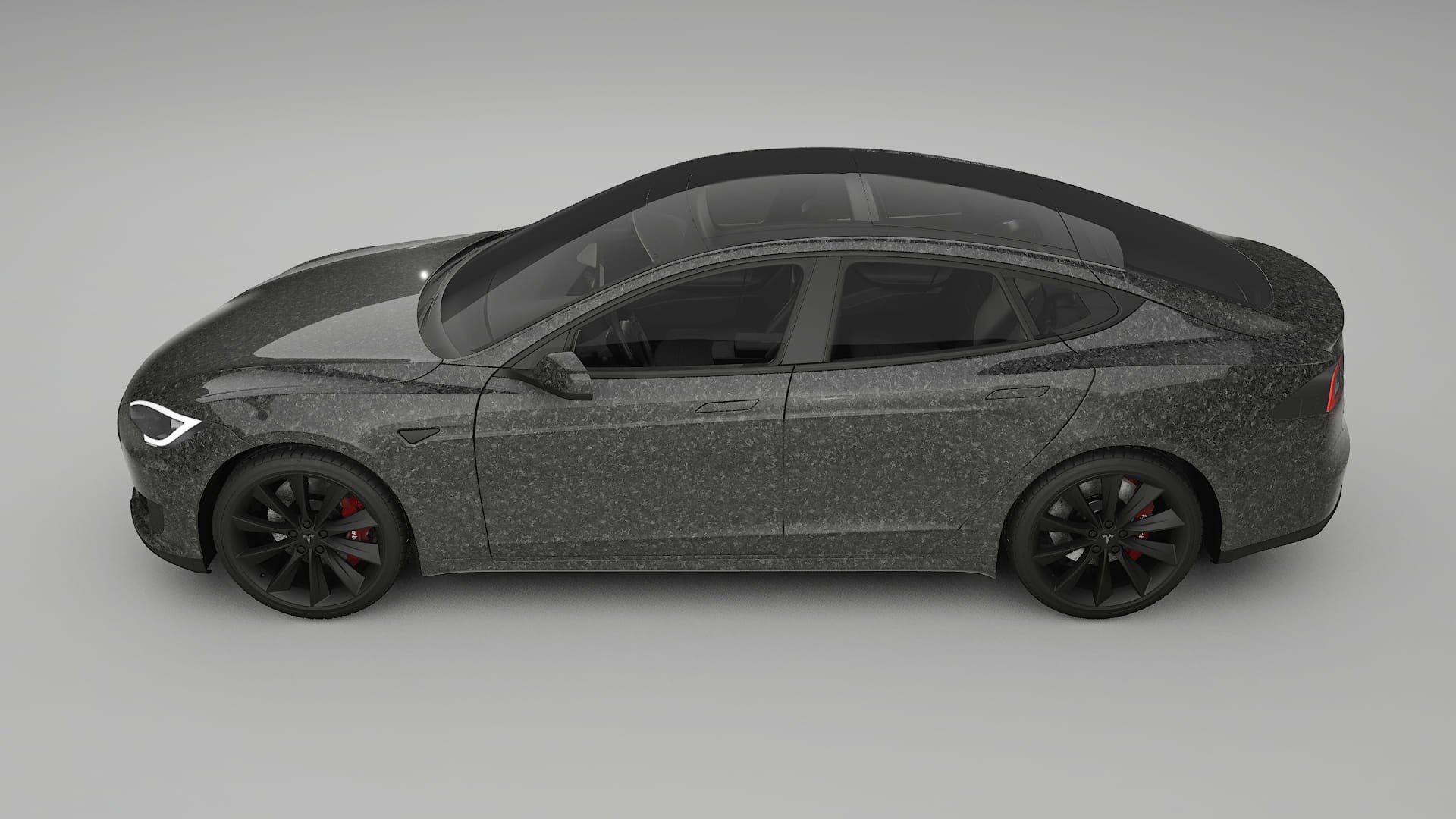 Tesla Model S TPU Lackskyddsfilm | FORGED S Färgskiftande PPF – Komplett Förskuret Kit