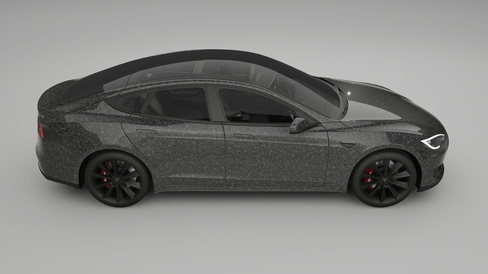 Tesla Model S TPU Lackskyddsfilm | FORGED S Färgskiftande PPF – Komplett Förskuret Kit