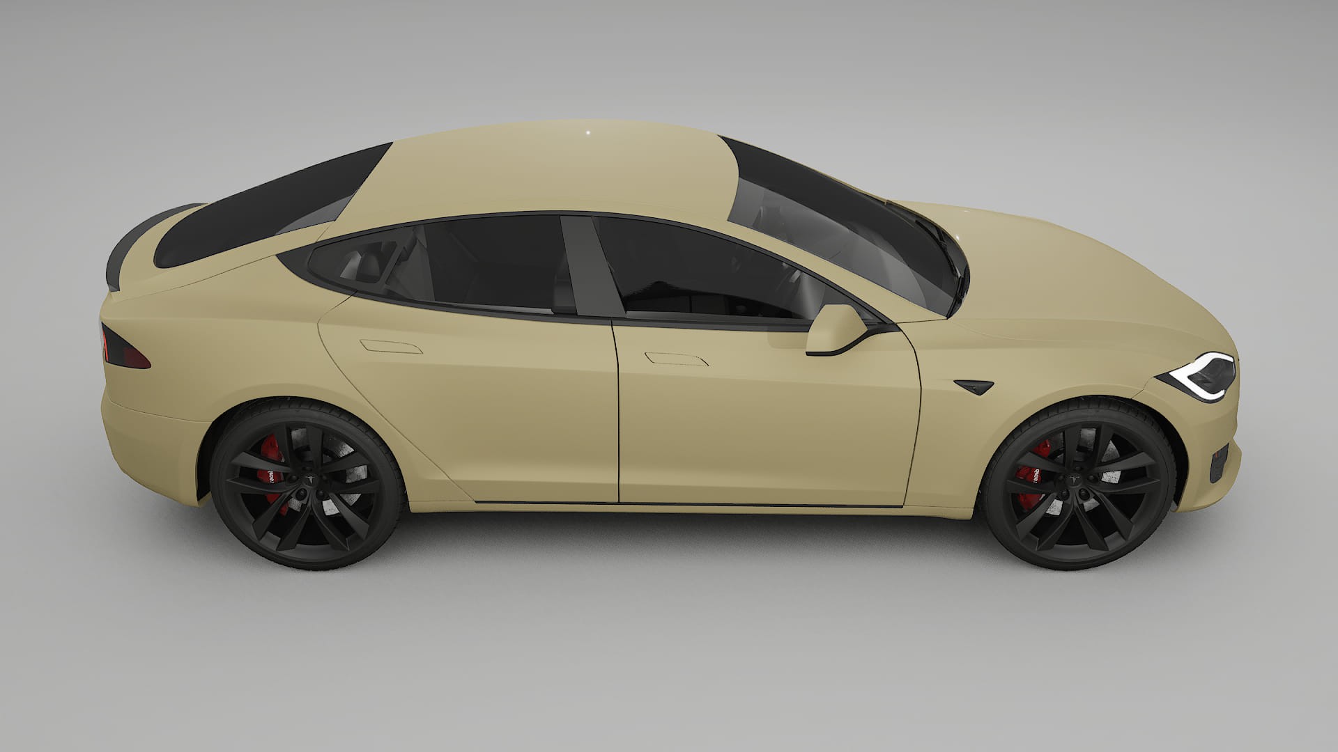 Tesla Model S Refresh TPU Lackskyddsfilm | SAND Färgskiftande PPF – Komplett Förskuret Kit