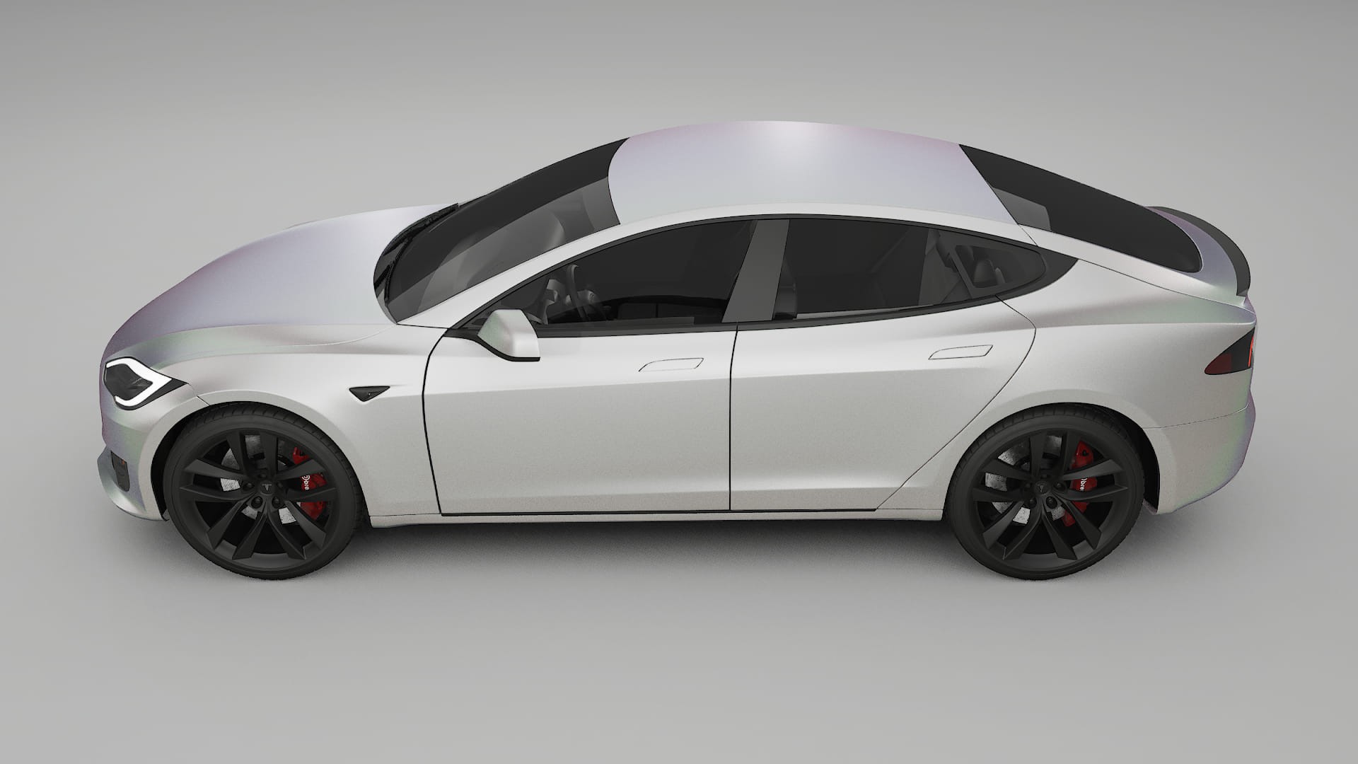 Tesla Model S Refresh TPU Lackskyddsfilm | NEBULA Färgskiftande PPF – Komplett Förskuret Kit