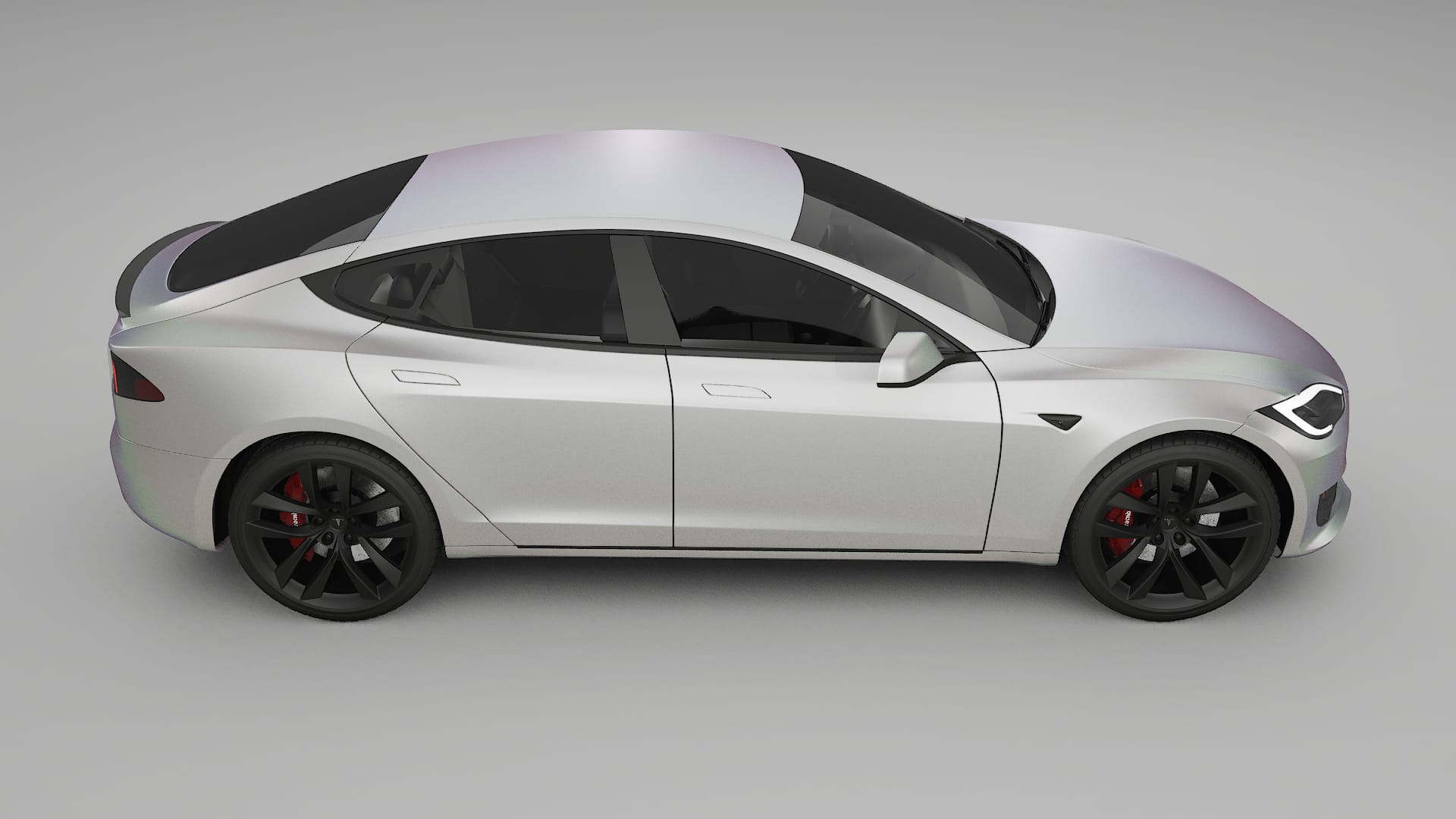 Tesla Model S Refresh TPU Lackskyddsfilm | NEBULA Färgskiftande PPF – Komplett Förskuret Kit