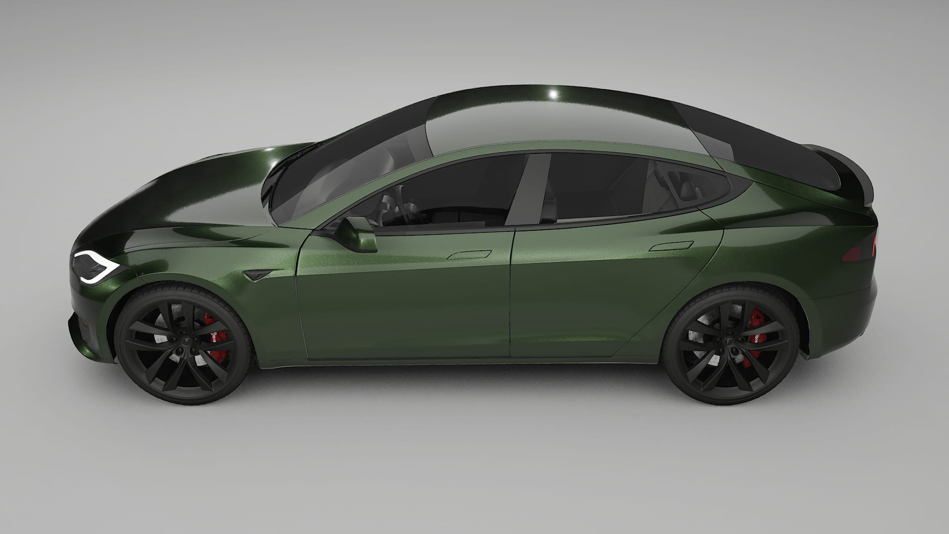 Tesla Model S Refresh TPU Lackskyddsfilm | LAGOON Färgskiftande PPF – Komplett Förskuret Kit