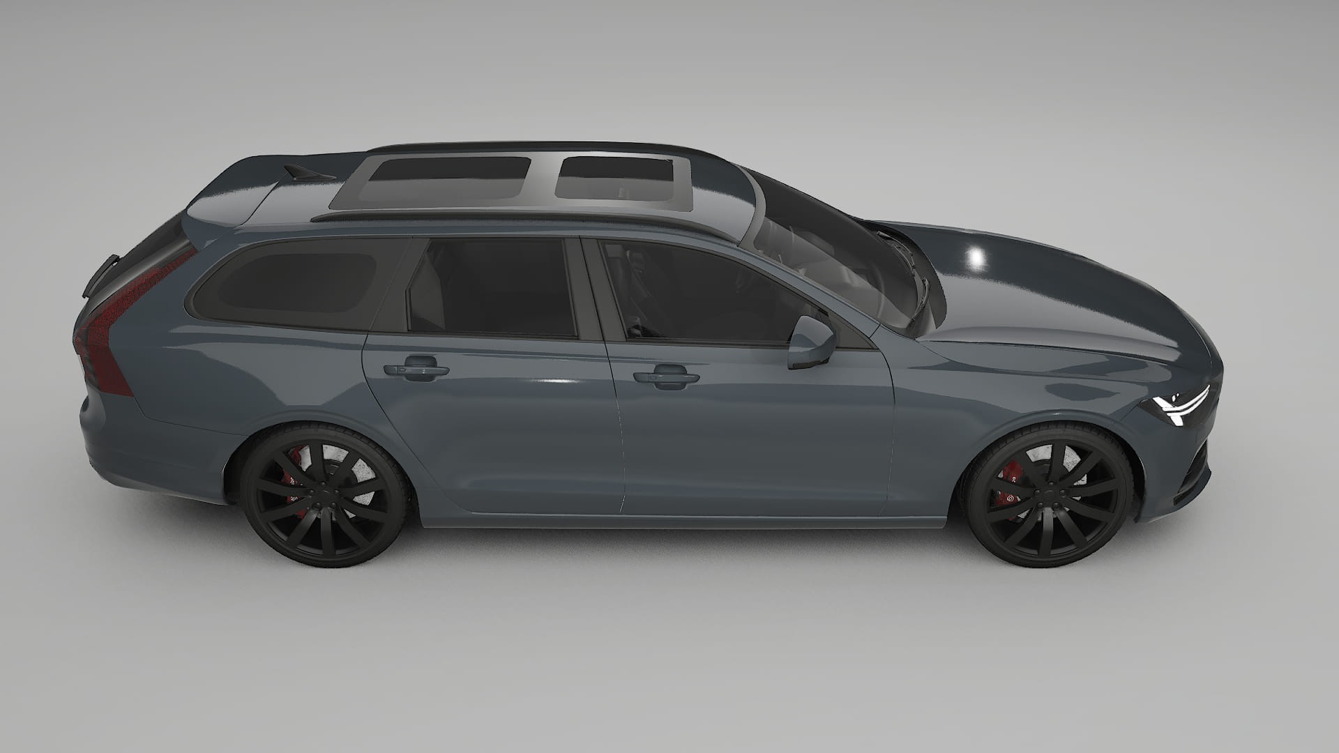 Volvo V90 P5 TPU Lackskyddsfilm | GRANITE Färgskiftande PPF – Komplett Förskuret Kit