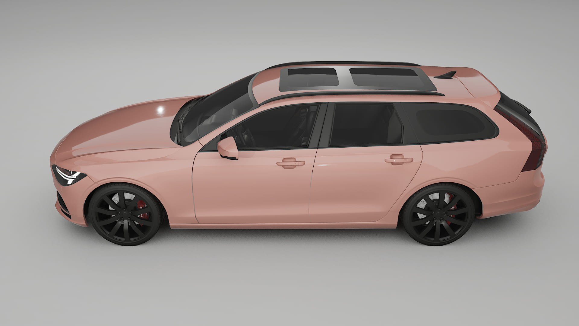 Volvo V90 P5 TPU Lackskyddsfilm | BLUSH Färgskiftande PPF – Komplett Förskuret Kit