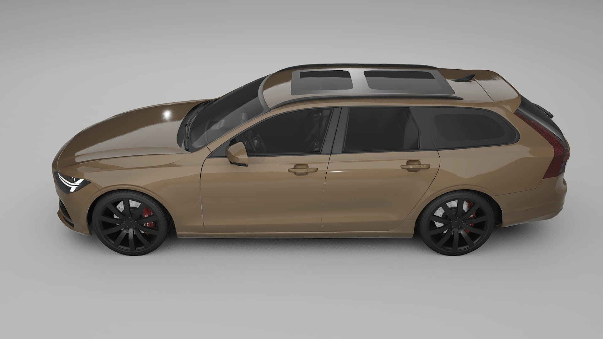 Volvo V90 P5 TPU Lackskyddsfilm | SAHARA Färgskiftande PPF – Komplett Förskuret Kit