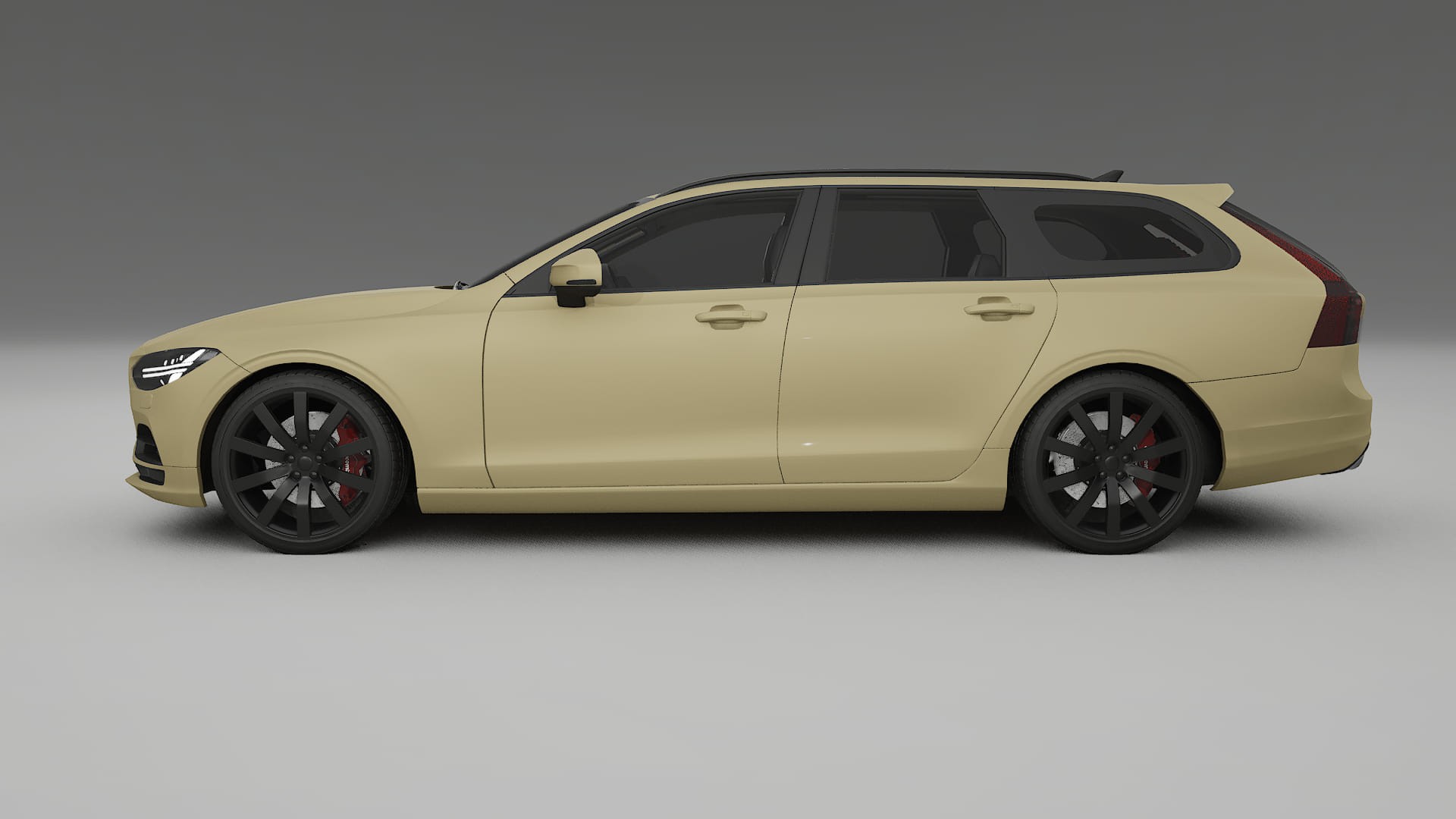 Volvo V90 P5 TPU Lackskyddsfilm | SAND Färgskiftande PPF – Komplett Förskuret Kit