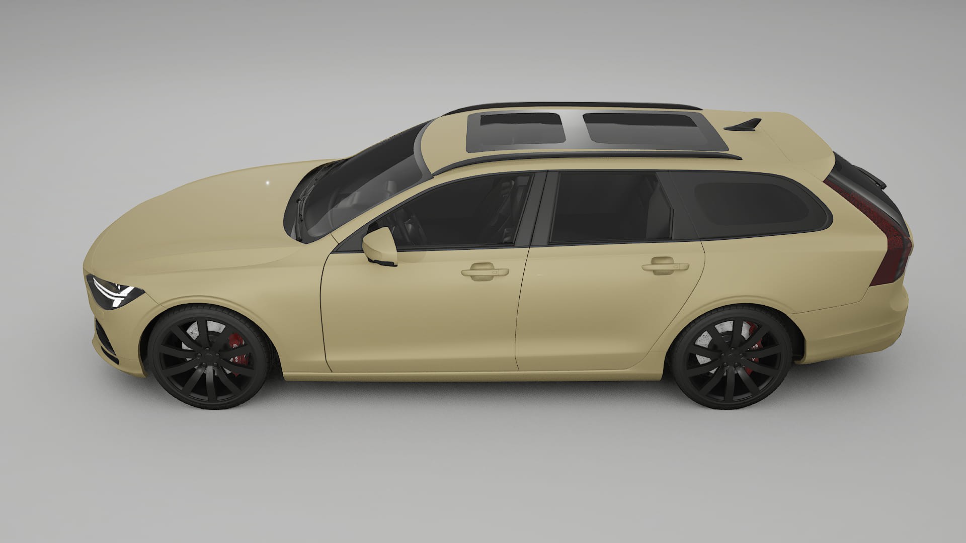 Volvo V90 P5 TPU Lackskyddsfilm | SAND Färgskiftande PPF – Komplett Förskuret Kit