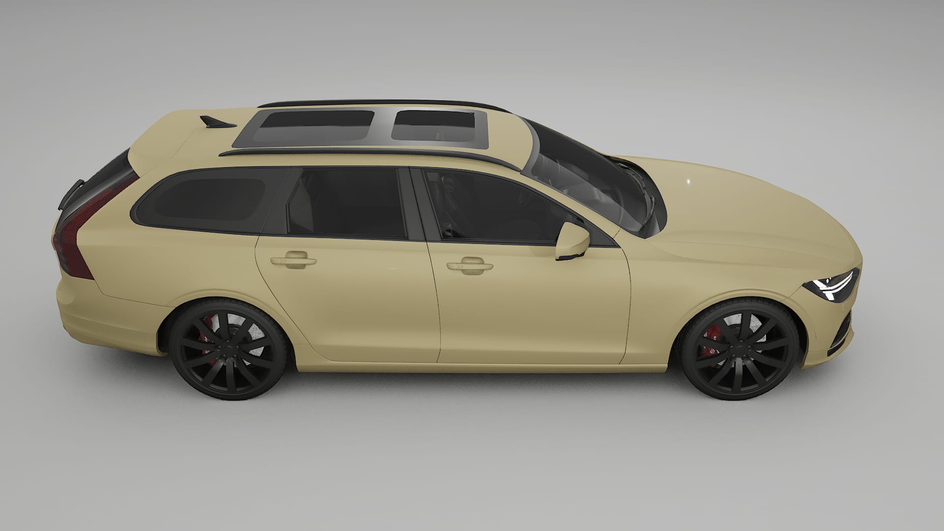 Volvo V90 P5 TPU Lackskyddsfilm | SAND Färgskiftande PPF – Komplett Förskuret Kit