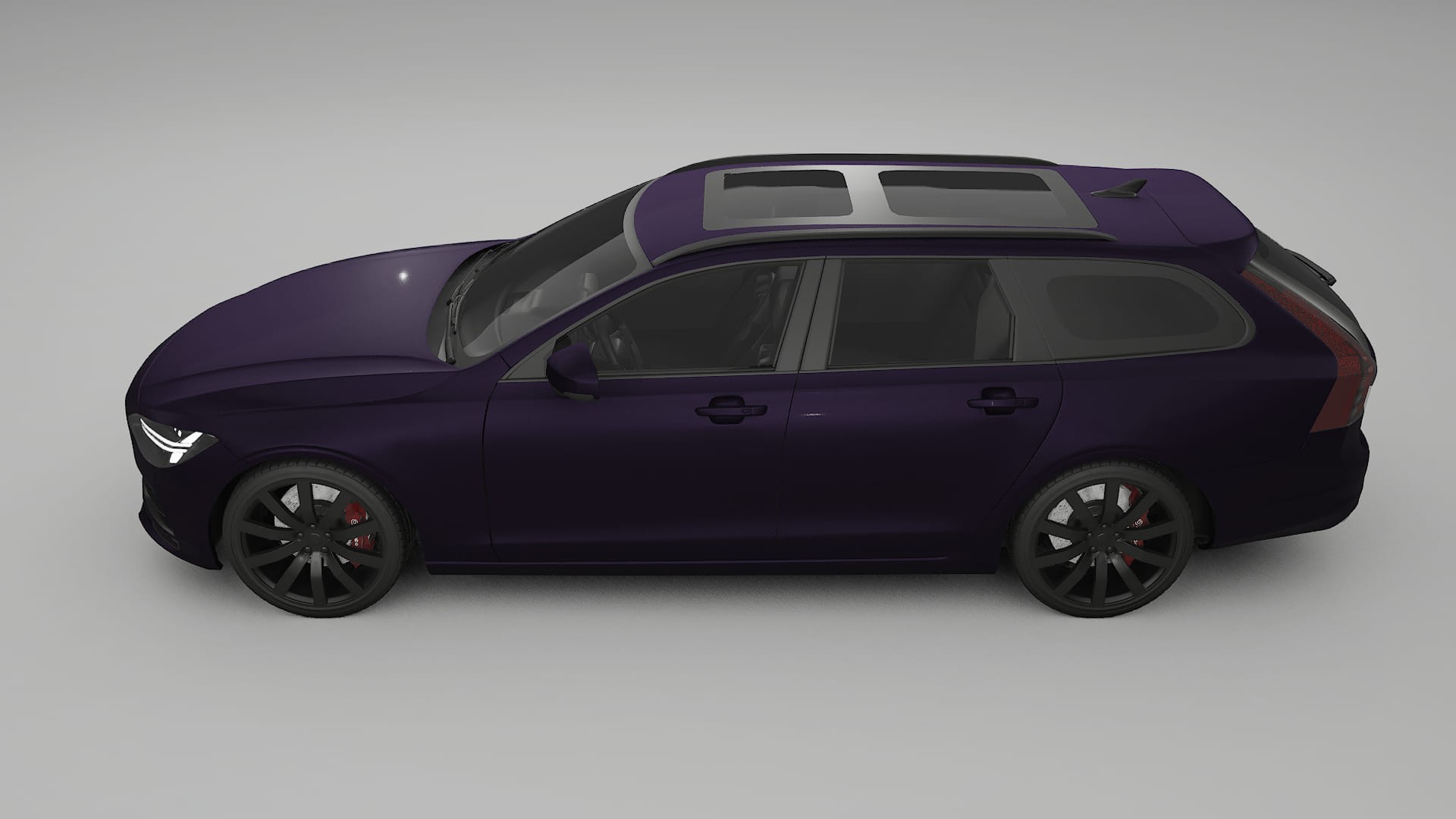 Volvo V90 P5 TPU Lackskyddsfilm | VIOLET Färgskiftande PPF – Komplett Förskuret Kit