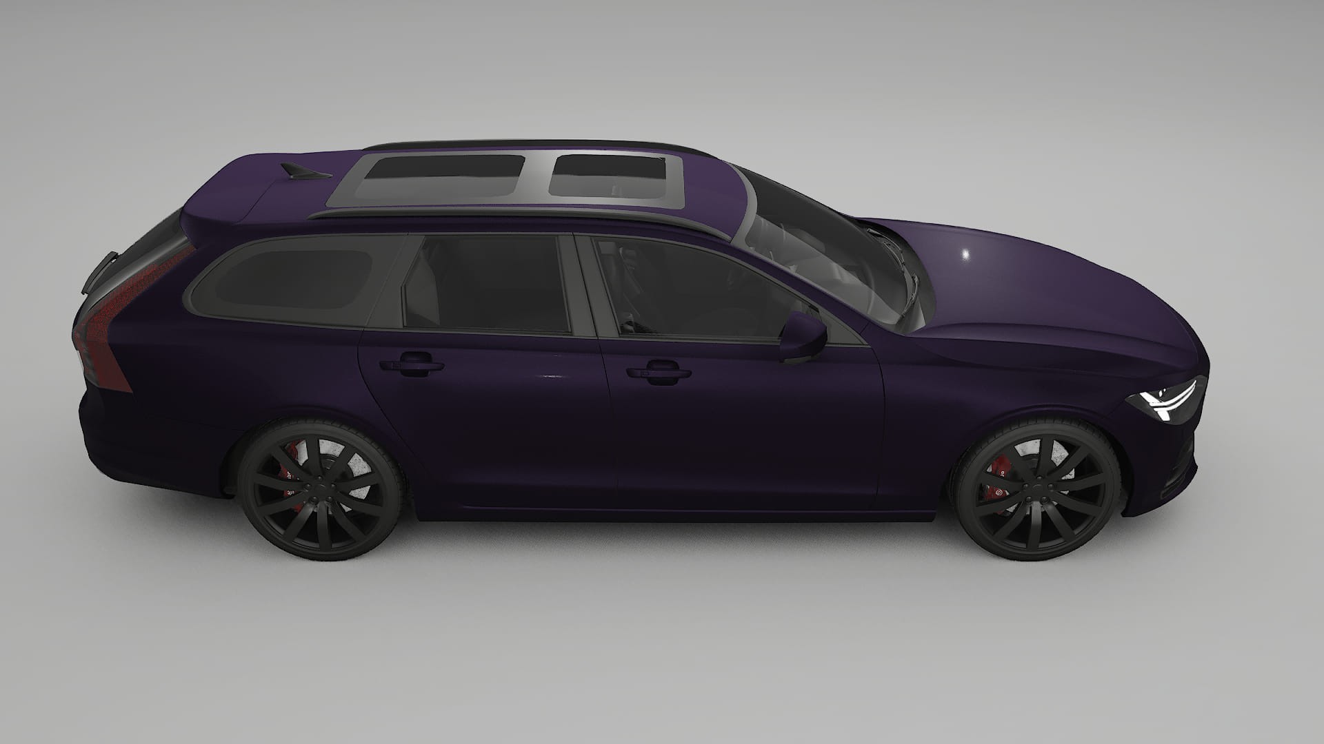 Volvo V90 P5 TPU Lackskyddsfilm | VIOLET Färgskiftande PPF – Komplett Förskuret Kit