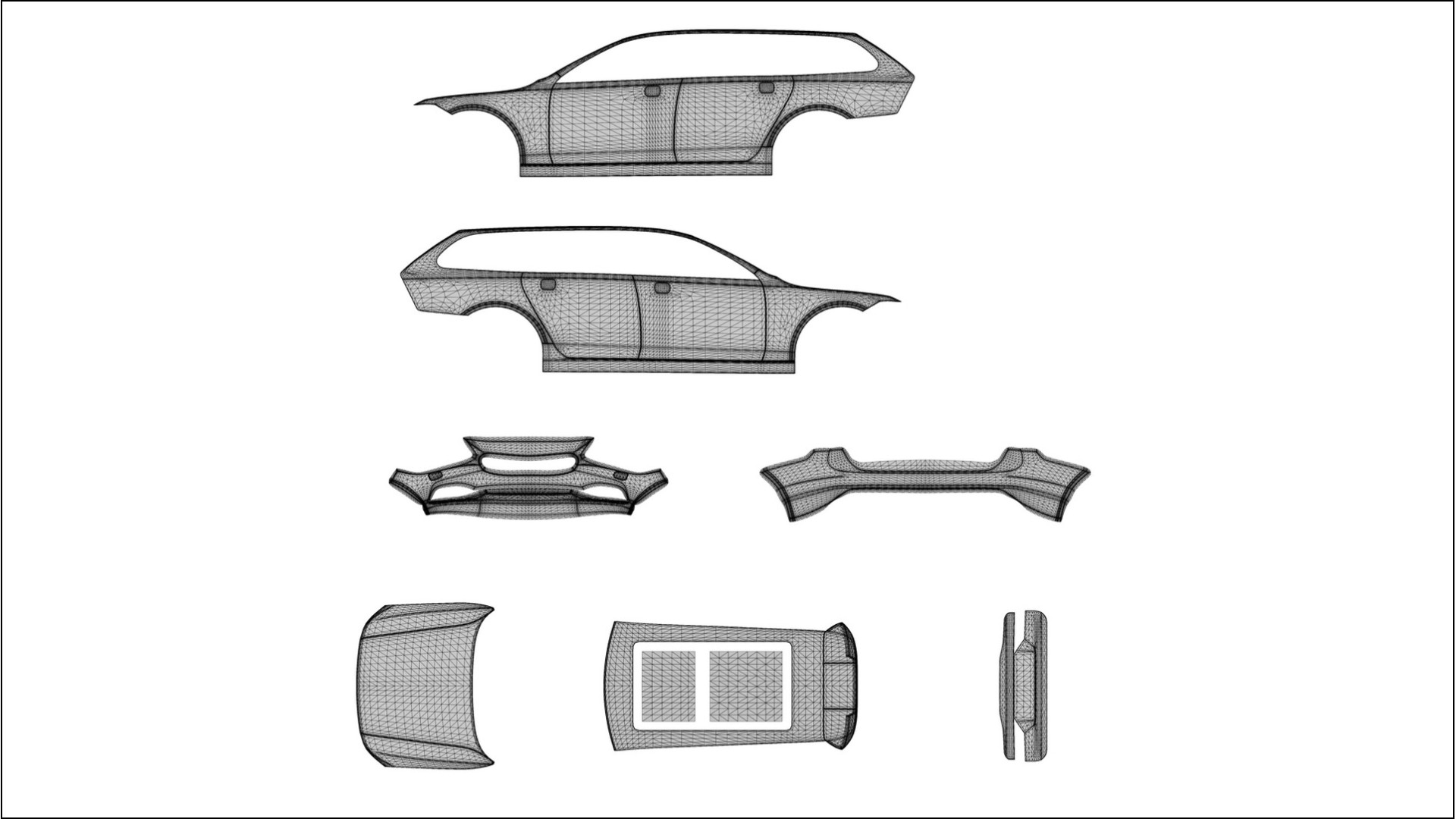 Volvo V90 P5 TPU Lackskyddsfilm | PEARL Färgskiftande PPF – Komplett Förskuret Kit