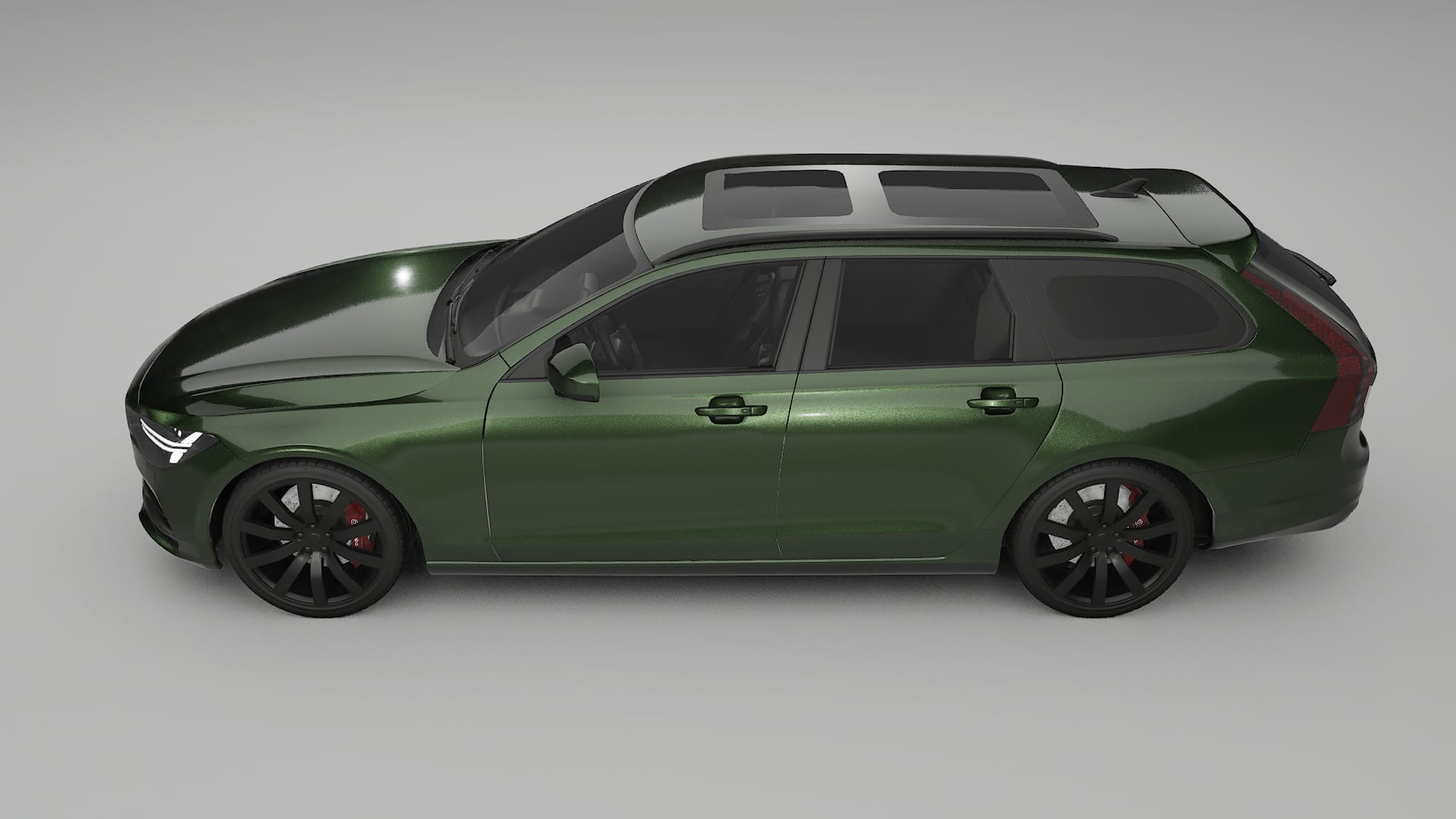 Volvo V90 P5 TPU Lackskyddsfilm | LAGOON Färgskiftande PPF – Komplett Förskuret Kit