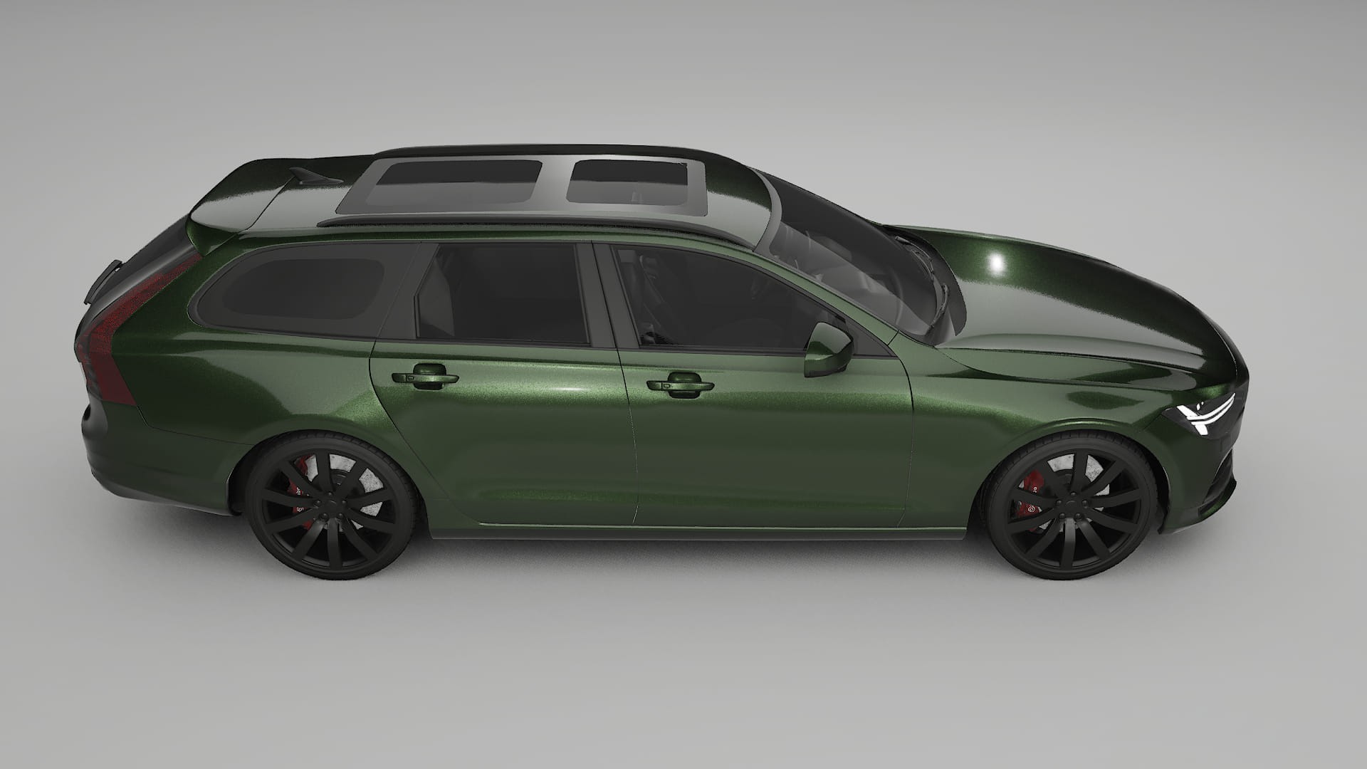 Volvo V90 P5 TPU Lackskyddsfilm | LAGOON Färgskiftande PPF – Komplett Förskuret Kit