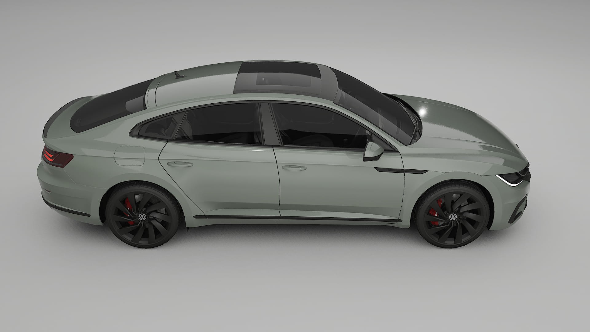 VW Arteon R 3H prefacelift pre LCI TPU Lackskyddsfilm | SLATE Färgskiftande PPF – Komplett Förskuret Kit