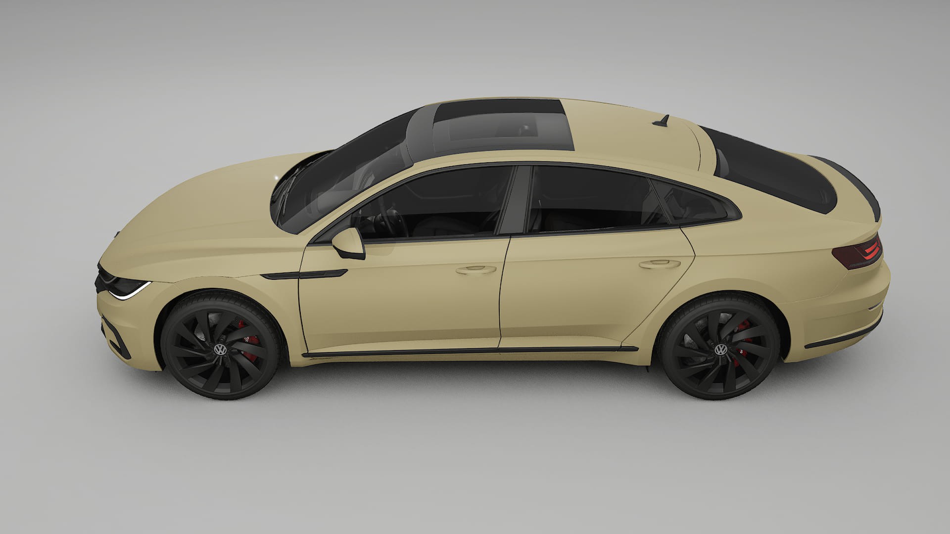 VW Arteon R 3H prefacelift pre LCI TPU Lackskyddsfilm | SAND Färgskiftande PPF – Komplett Förskuret Kit