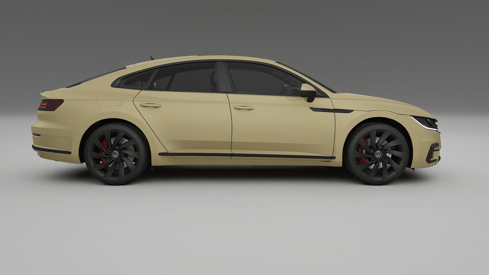 VW Arteon R 3H prefacelift pre LCI TPU Lackskyddsfilm | SAND Färgskiftande PPF – Komplett Förskuret Kit