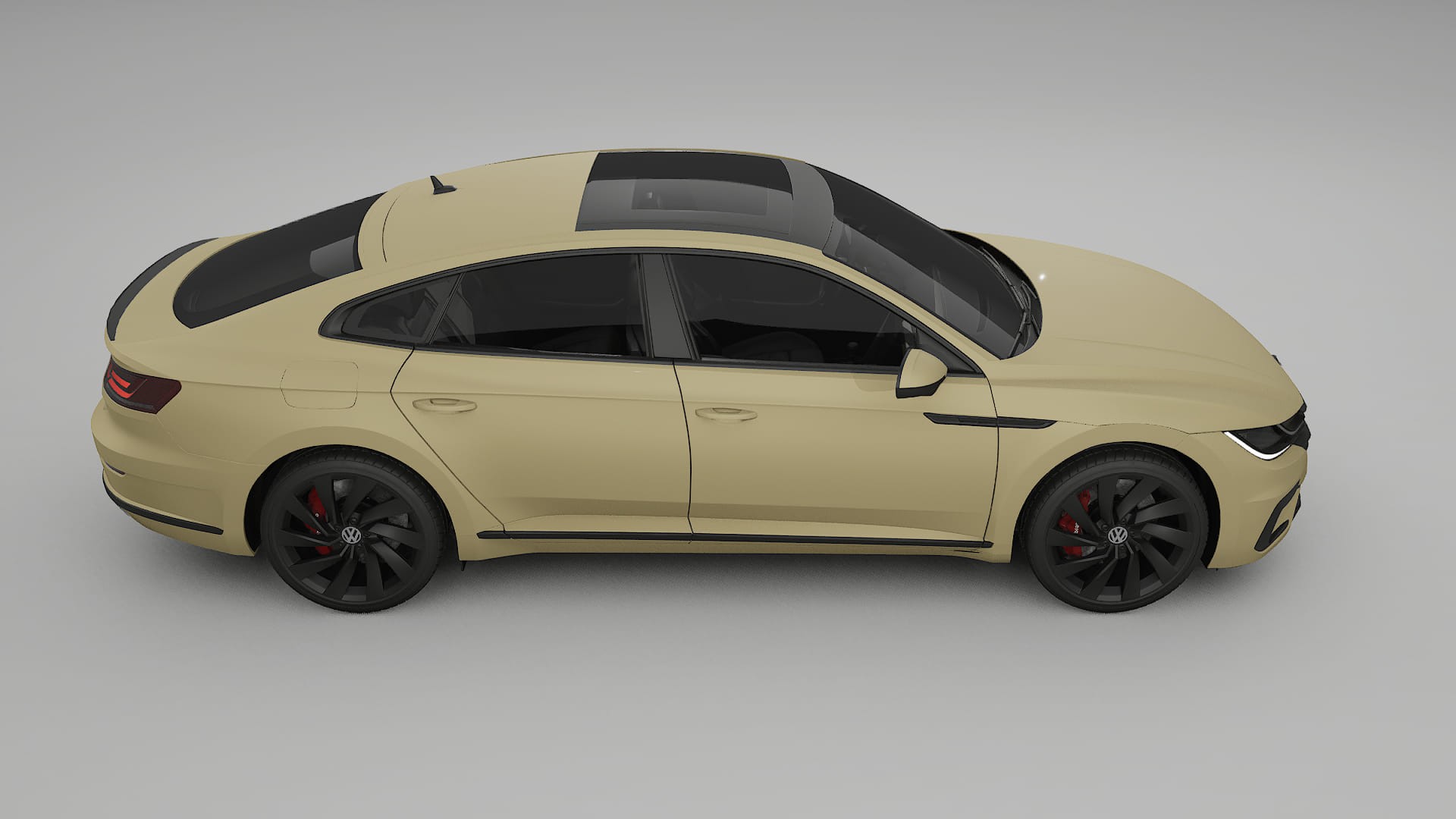 VW Arteon R 3H prefacelift pre LCI TPU Lackskyddsfilm | SAND Färgskiftande PPF – Komplett Förskuret Kit