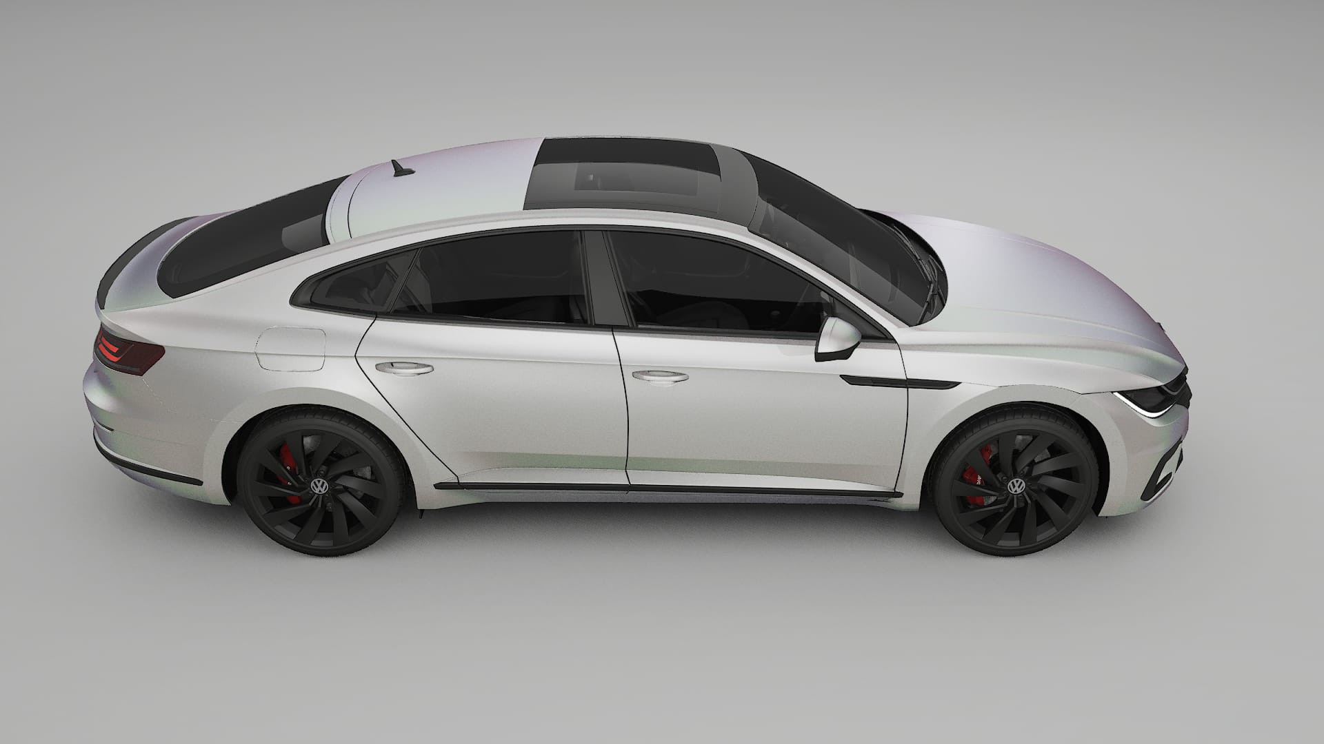 VW Arteon R 3H prefacelift pre LCI TPU Lackskyddsfilm | NEBULA Färgskiftande PPF – Komplett Förskuret Kit