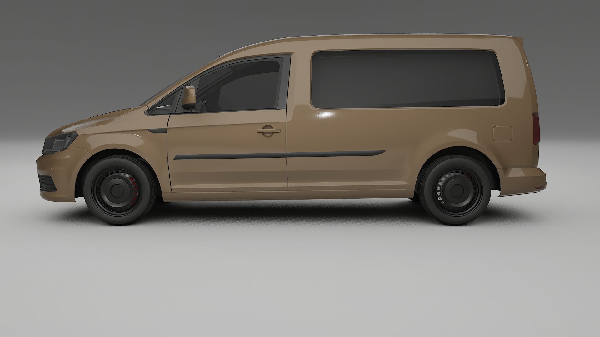 VW Caddy Maxi SB TPU Lackskyddsfilm | SAHARA Färgskiftande PPF – Komplett Förskuret Kit