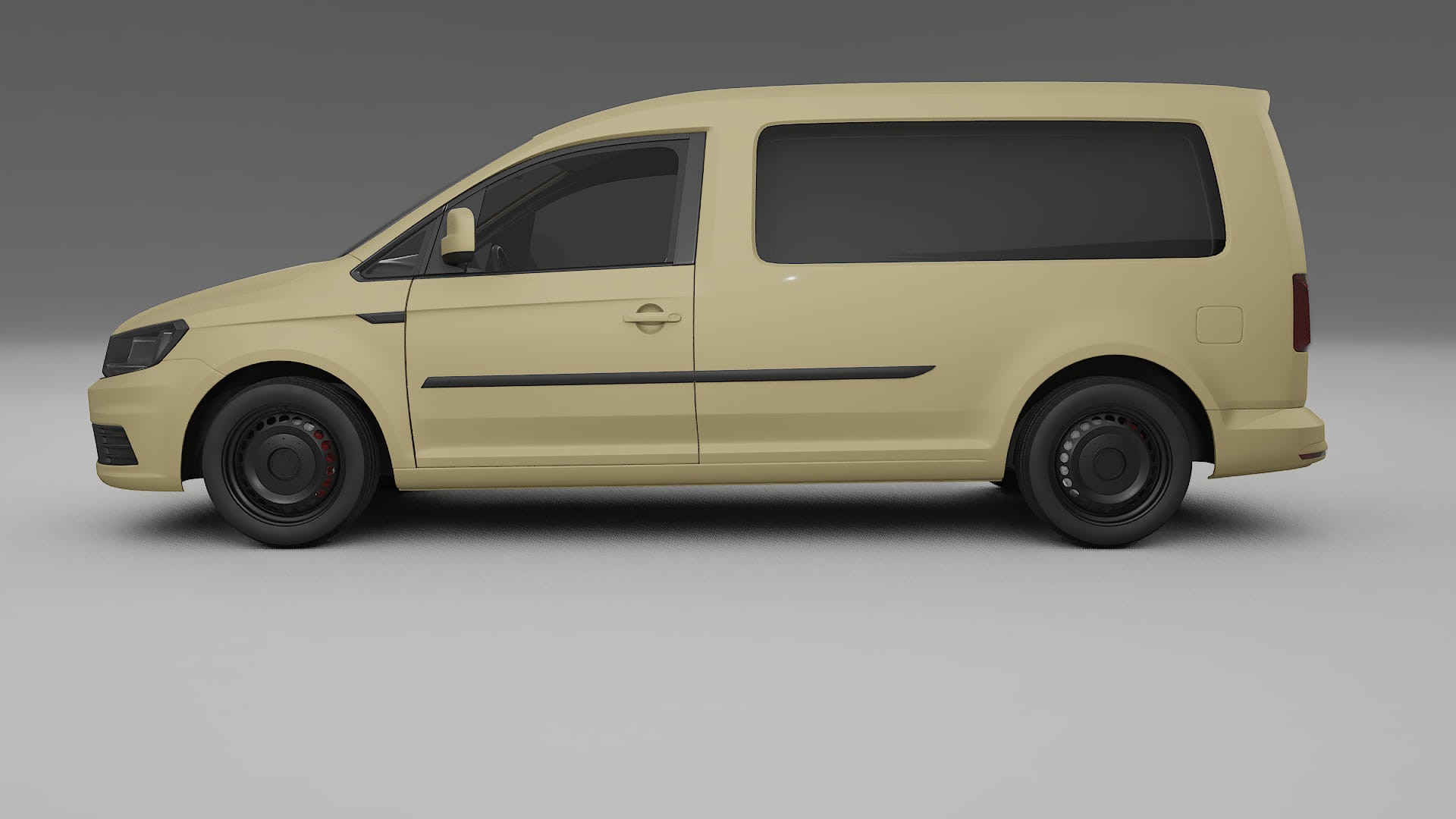 VW Caddy Maxi SB TPU Lackskyddsfilm | SAND Färgskiftande PPF – Komplett Förskuret Kit