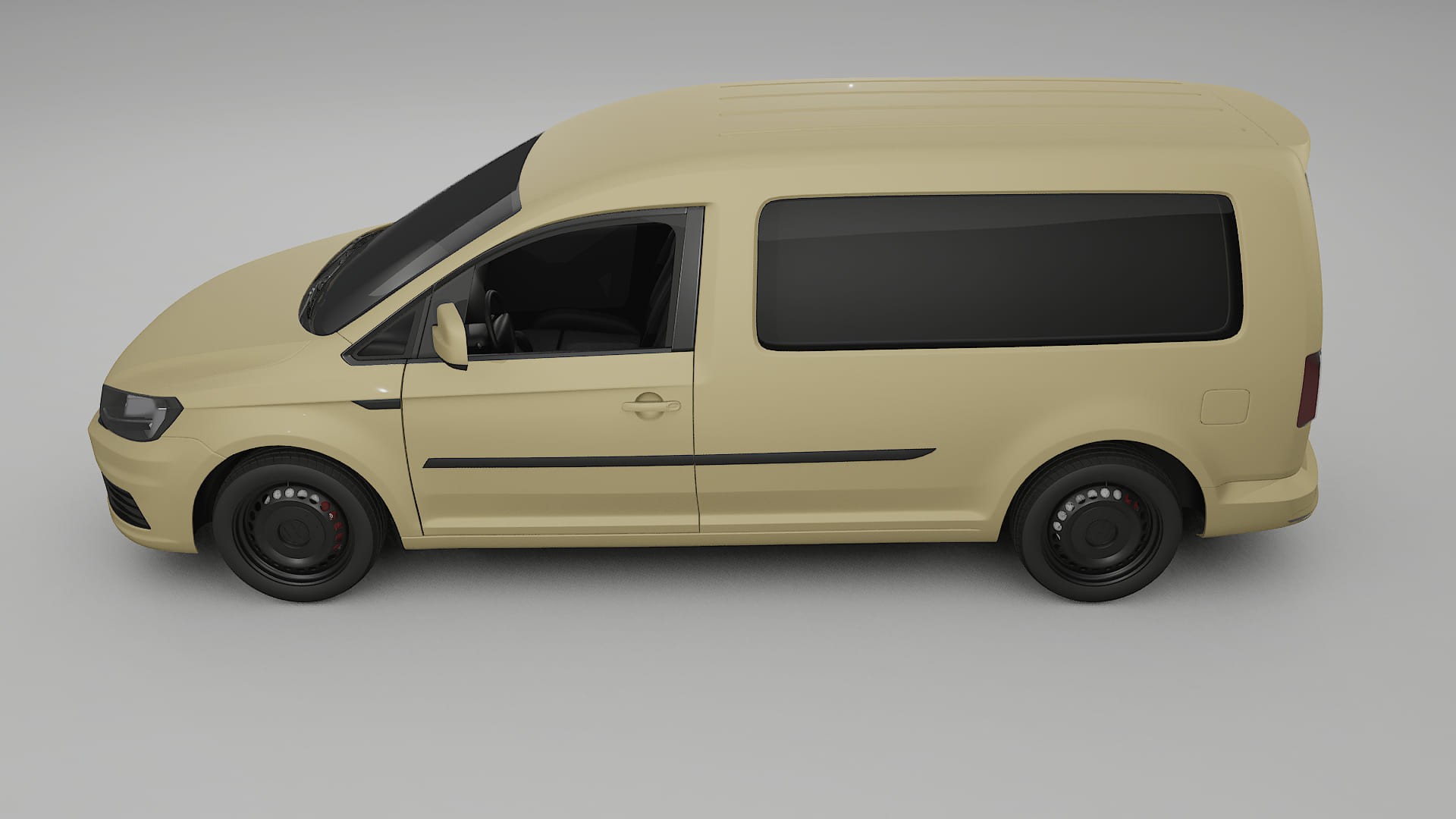 VW Caddy Maxi SB TPU Lackskyddsfilm | SAND Färgskiftande PPF – Komplett Förskuret Kit