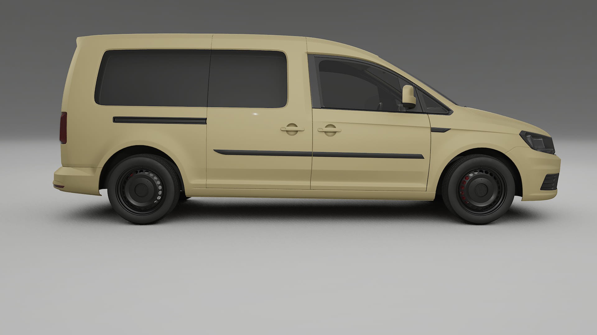 VW Caddy Maxi SB TPU Lackskyddsfilm | SAND Färgskiftande PPF – Komplett Förskuret Kit