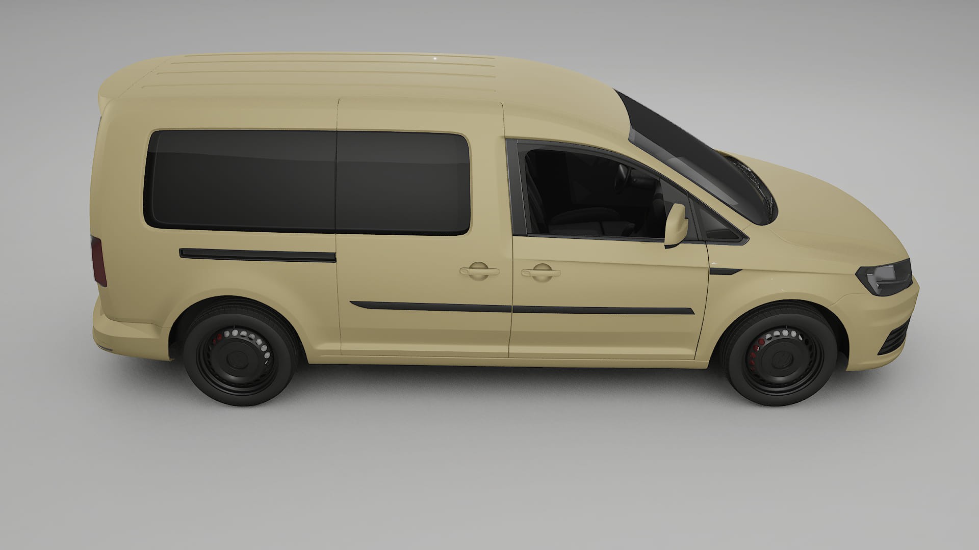 VW Caddy Maxi SB TPU Lackskyddsfilm | SAND Färgskiftande PPF – Komplett Förskuret Kit