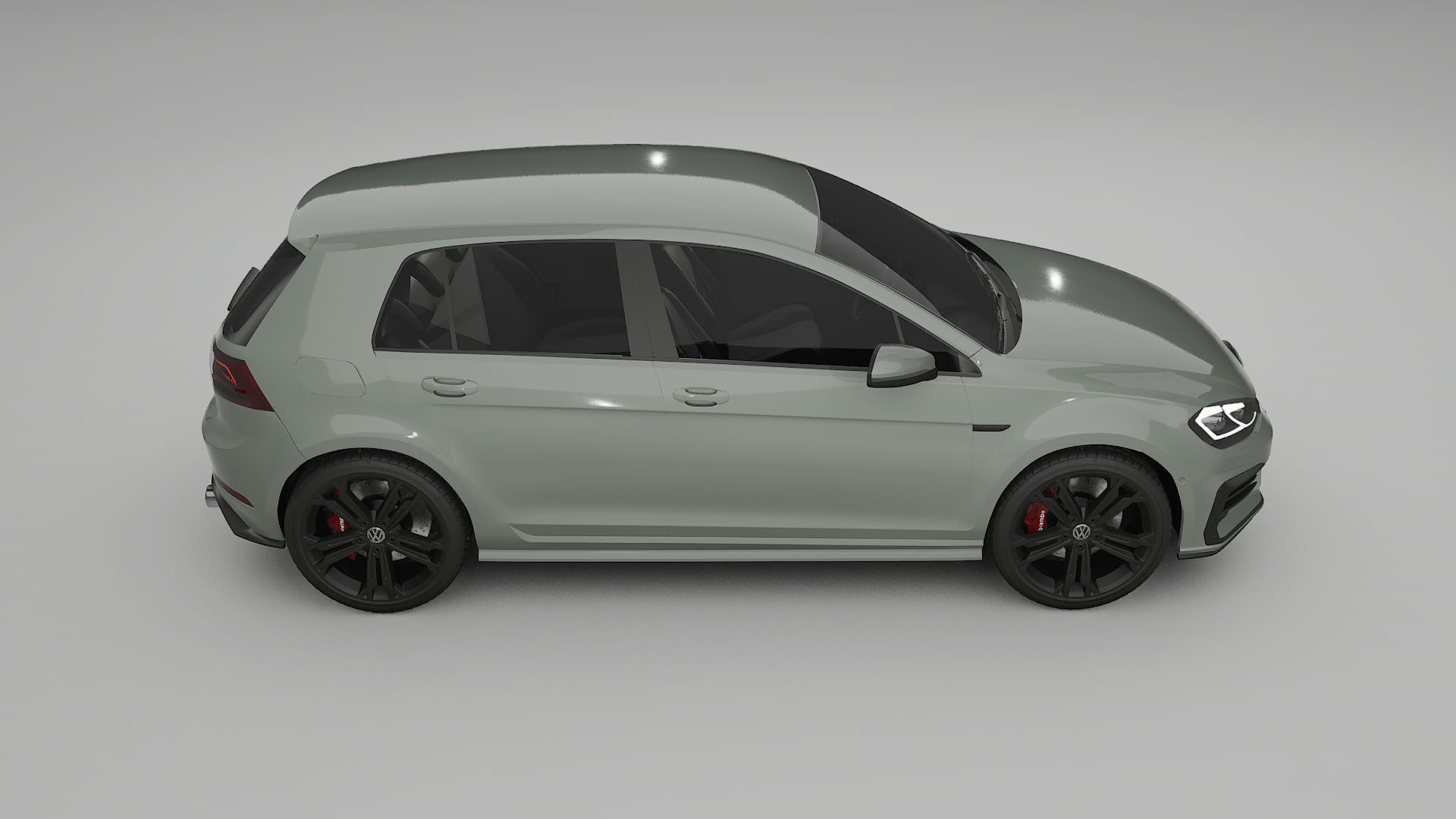 VW Golf Mk7 TPU Lackskyddsfilm | SLATE Färgskiftande PPF – Komplett Förskuret Kit