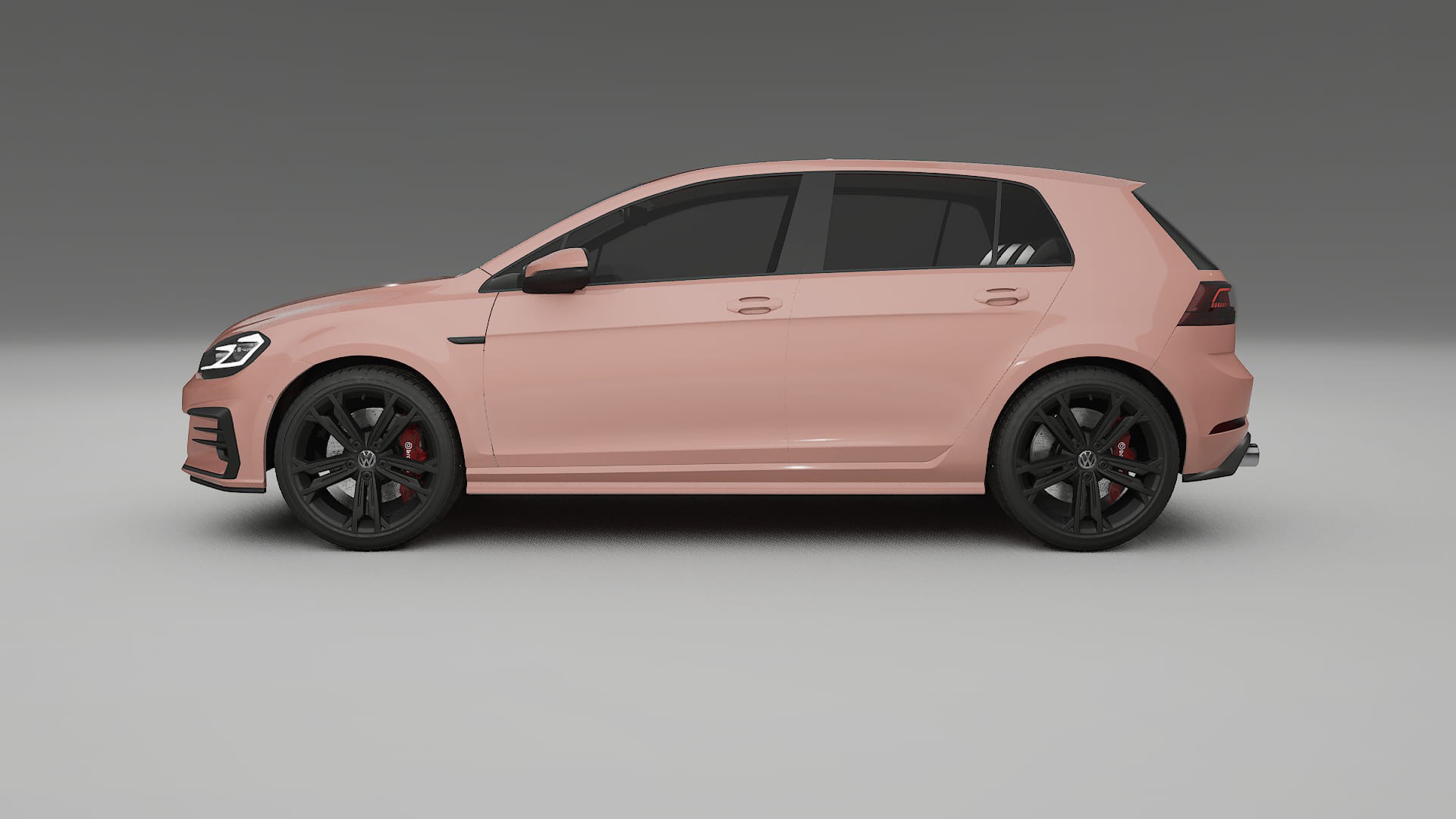 VW Golf Mk7 TPU Lackskyddsfilm | BLUSH Färgskiftande PPF – Komplett Förskuret Kit
