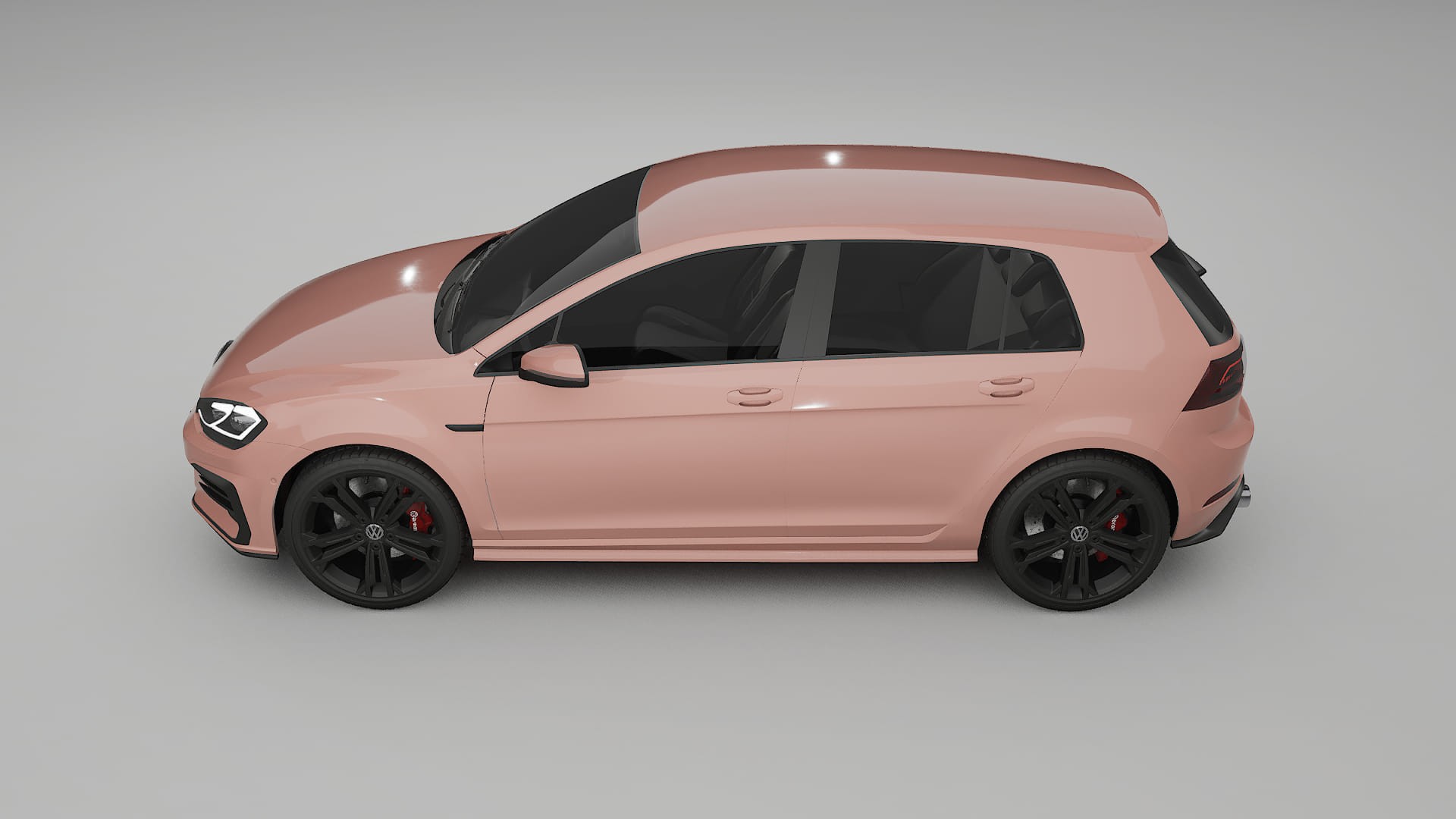 VW Golf Mk7 TPU Lackskyddsfilm | BLUSH Färgskiftande PPF – Komplett Förskuret Kit