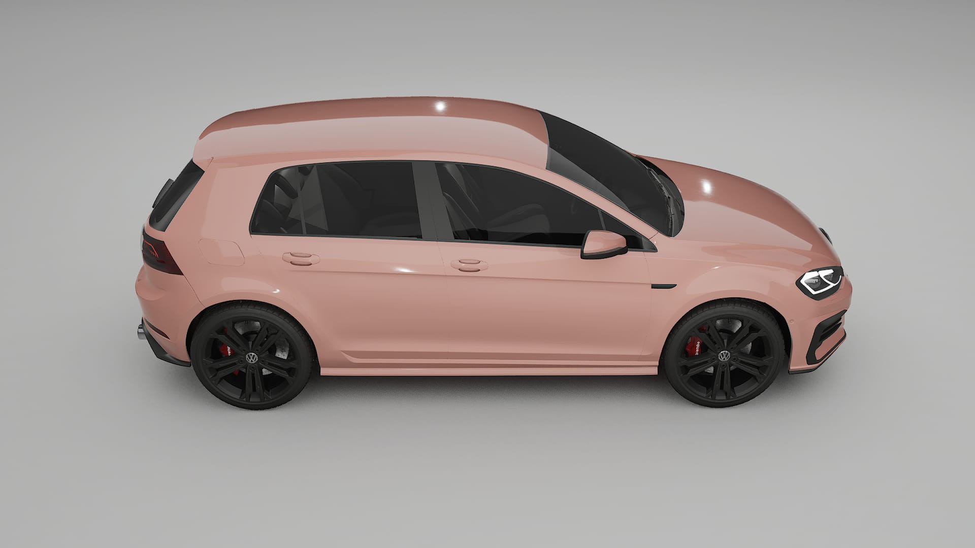 VW Golf Mk7 TPU Lackskyddsfilm | BLUSH Färgskiftande PPF – Komplett Förskuret Kit