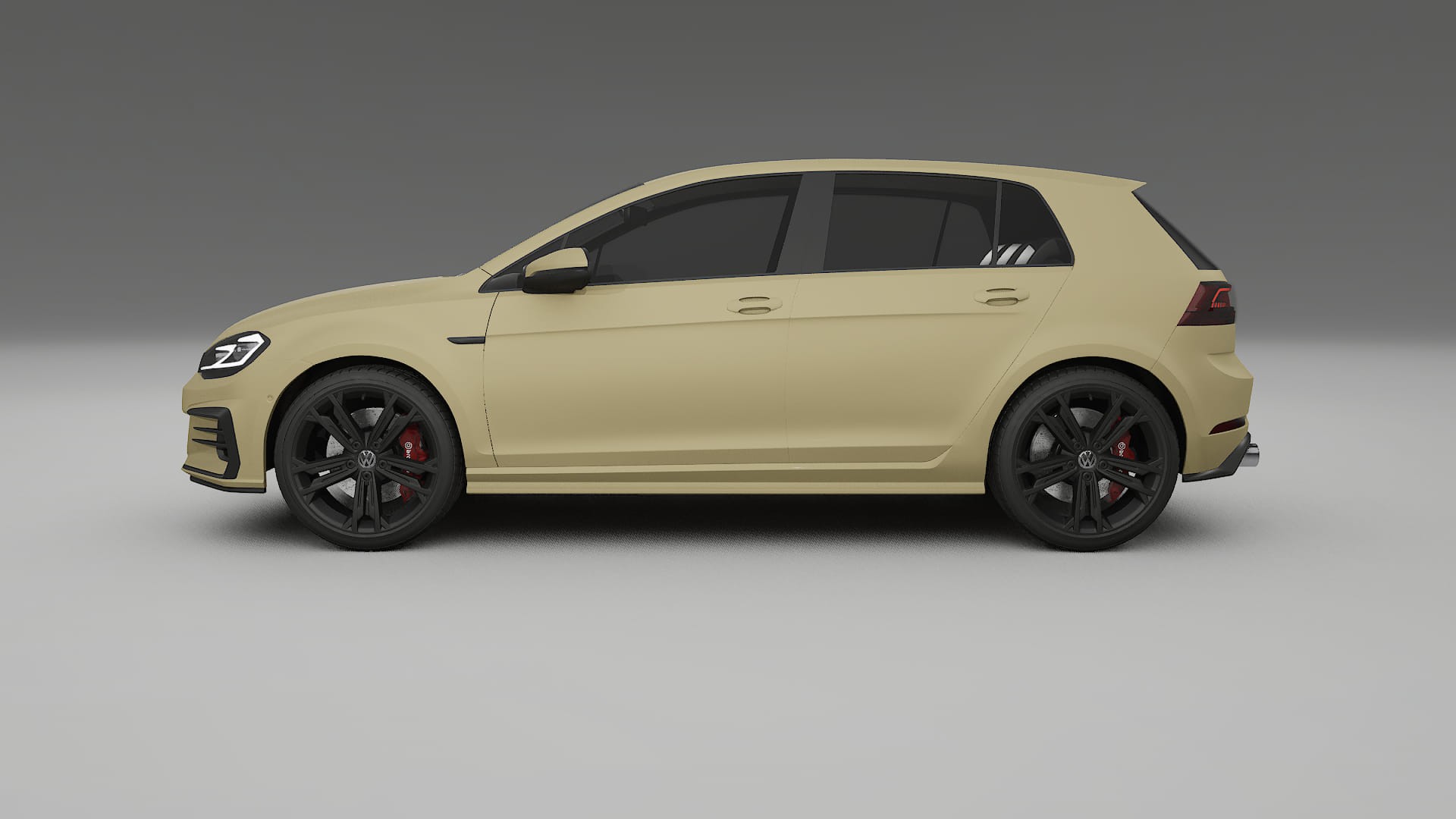 VW Golf Mk7 TPU Lackskyddsfilm | SAND Färgskiftande PPF – Komplett Förskuret Kit