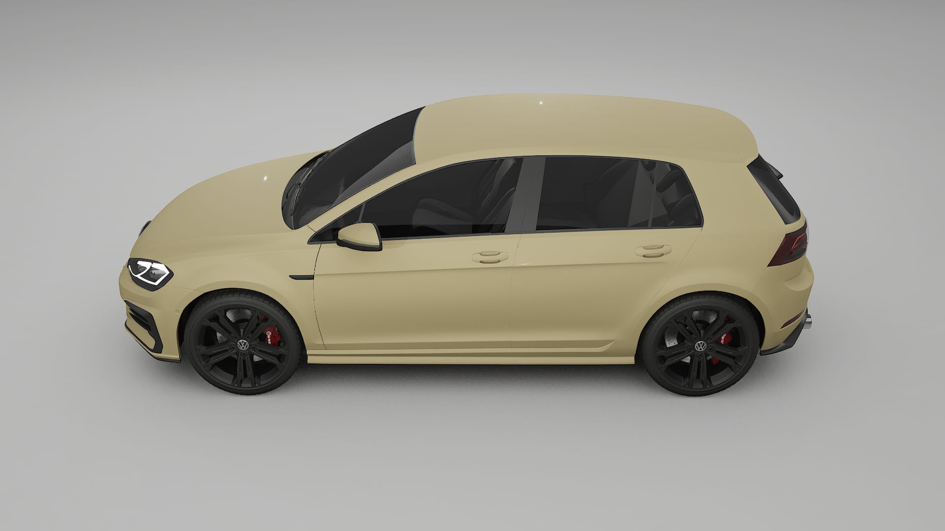 VW Golf Mk7 TPU Lackskyddsfilm | SAND Färgskiftande PPF – Komplett Förskuret Kit