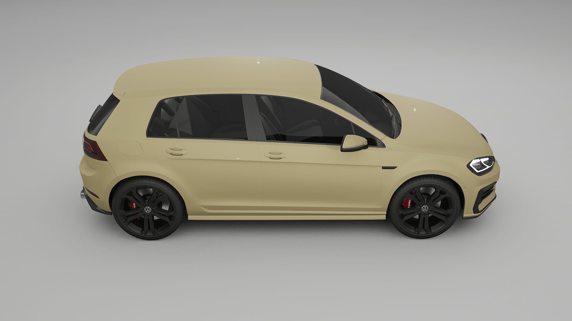 VW Golf Mk7 TPU Lackskyddsfilm | SAND Färgskiftande PPF – Komplett Förskuret Kit