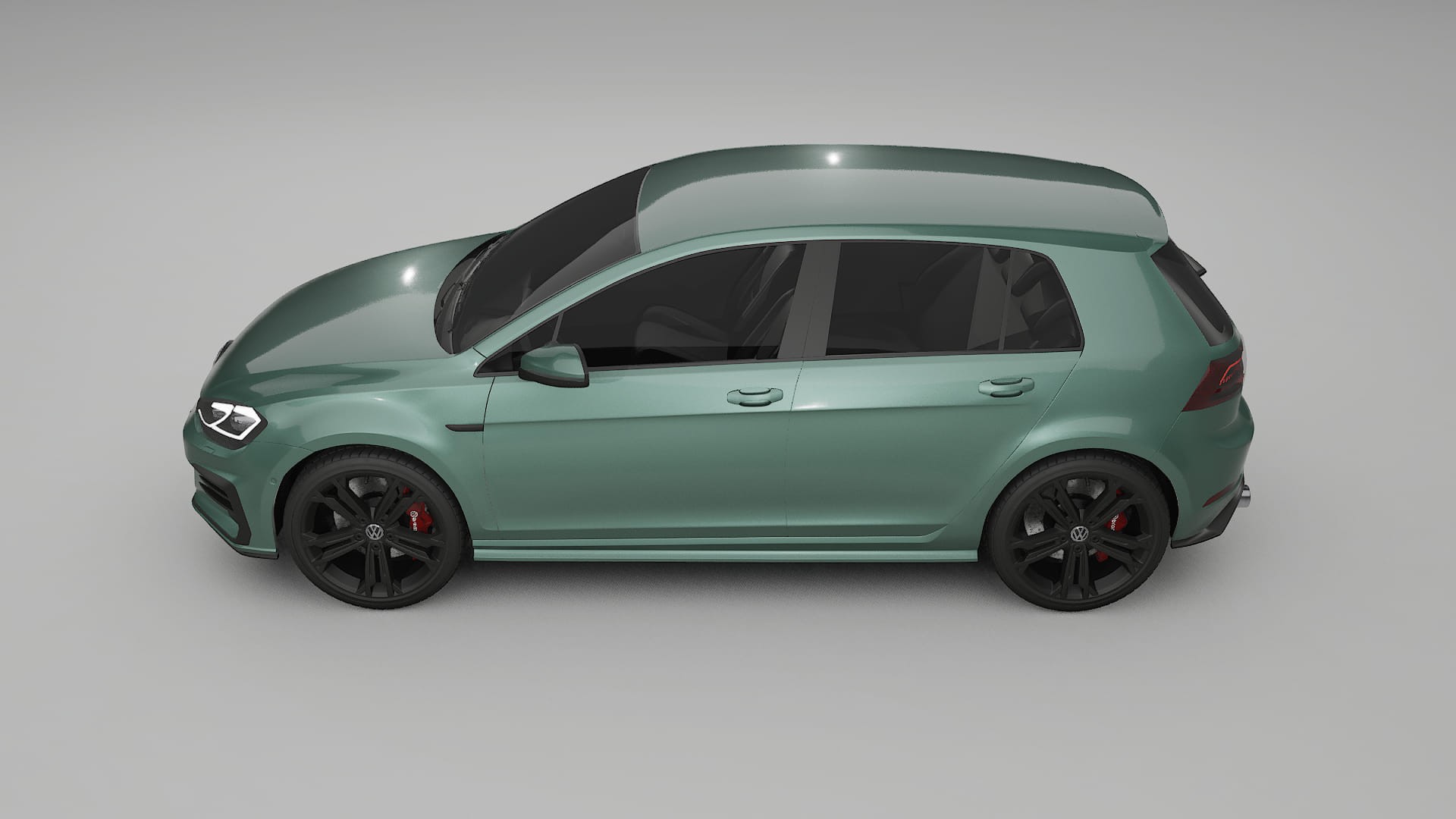 VW Golf Mk7 TPU Lackskyddsfilm | EVERGREEN Färgskiftande PPF – Komplett Förskuret Kit