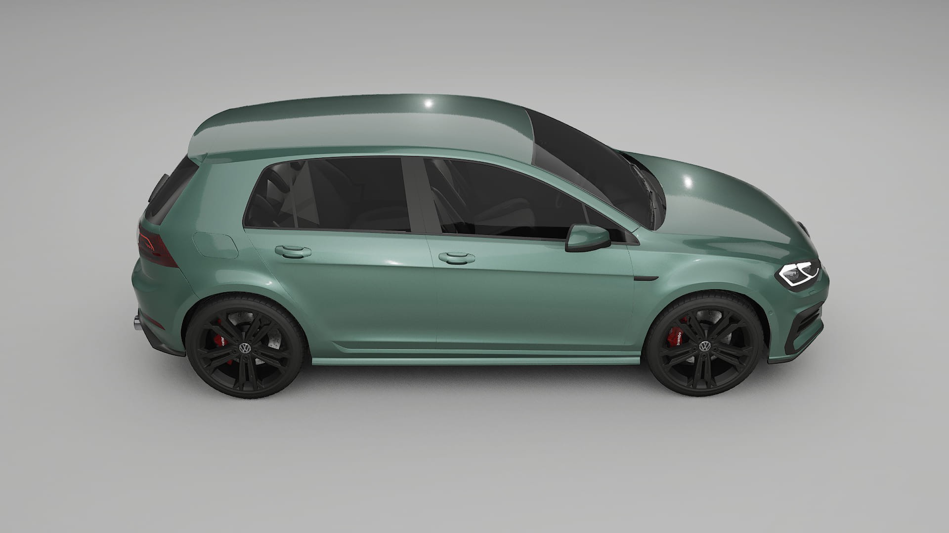 VW Golf Mk7 TPU Lackskyddsfilm | EVERGREEN Färgskiftande PPF – Komplett Förskuret Kit