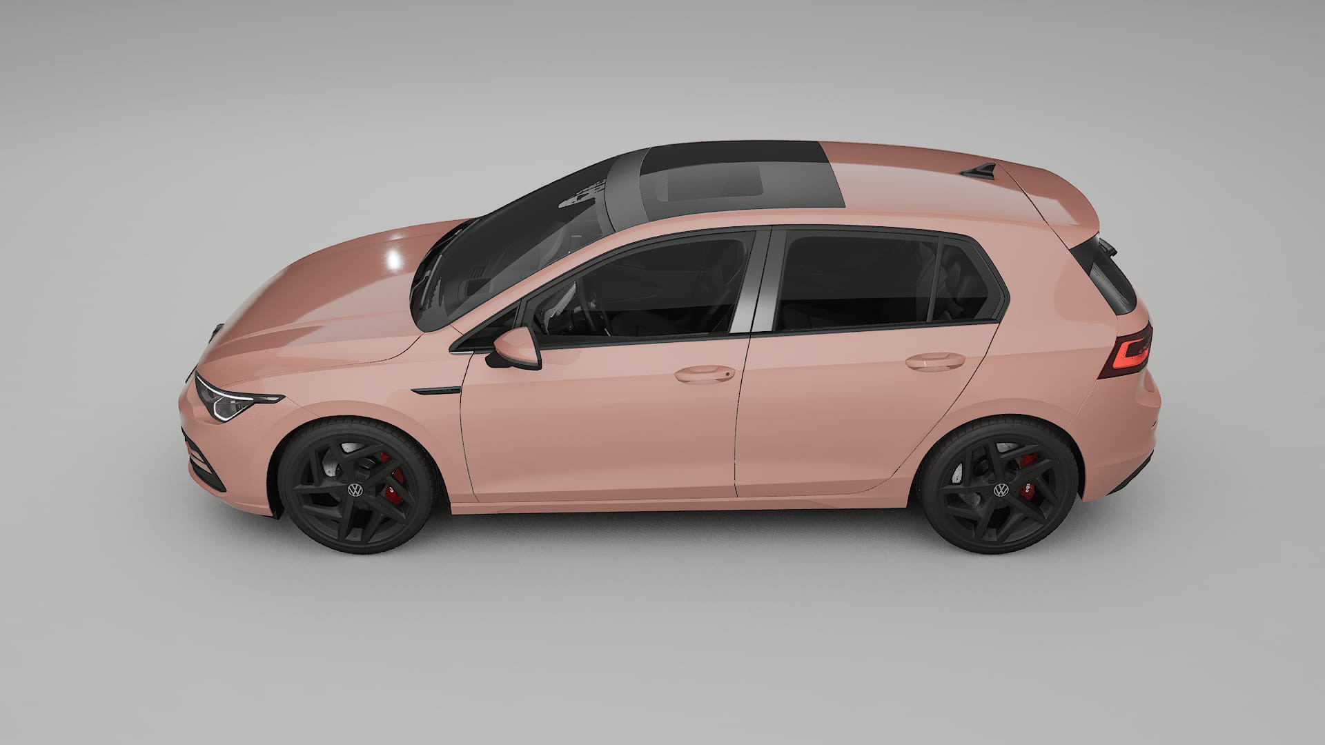 VW Golf Mk8 TPU Lackskyddsfilm | BLUSH Färgskiftande PPF – Komplett Förskuret Kit