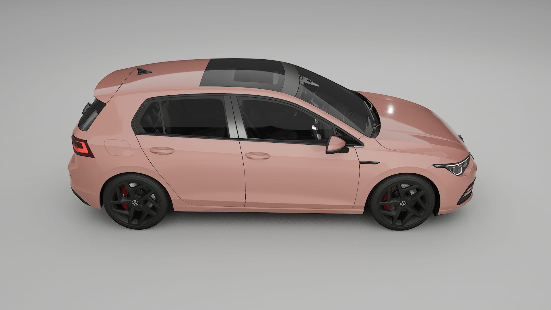 VW Golf Mk8 TPU Lackskyddsfilm | BLUSH Färgskiftande PPF – Komplett Förskuret Kit