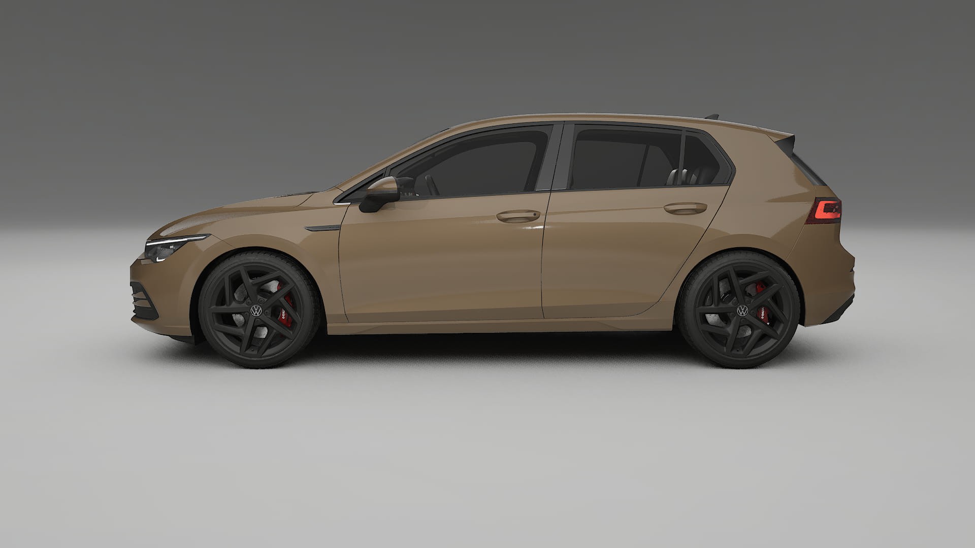 VW Golf Mk8 TPU Lackskyddsfilm | SAHARA Färgskiftande PPF – Komplett Förskuret Kit