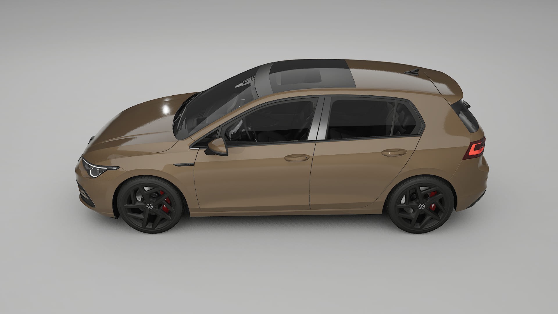 VW Golf Mk8 TPU Lackskyddsfilm | SAHARA Färgskiftande PPF – Komplett Förskuret Kit