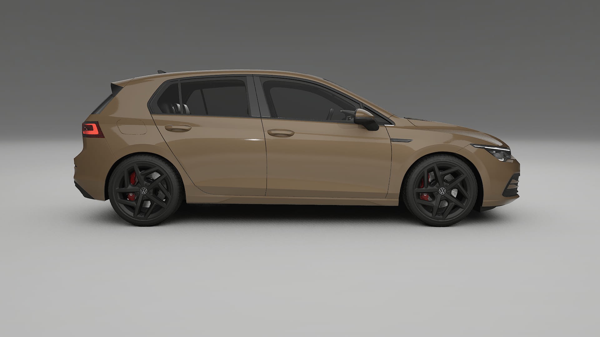 VW Golf Mk8 TPU Lackskyddsfilm | SAHARA Färgskiftande PPF – Komplett Förskuret Kit