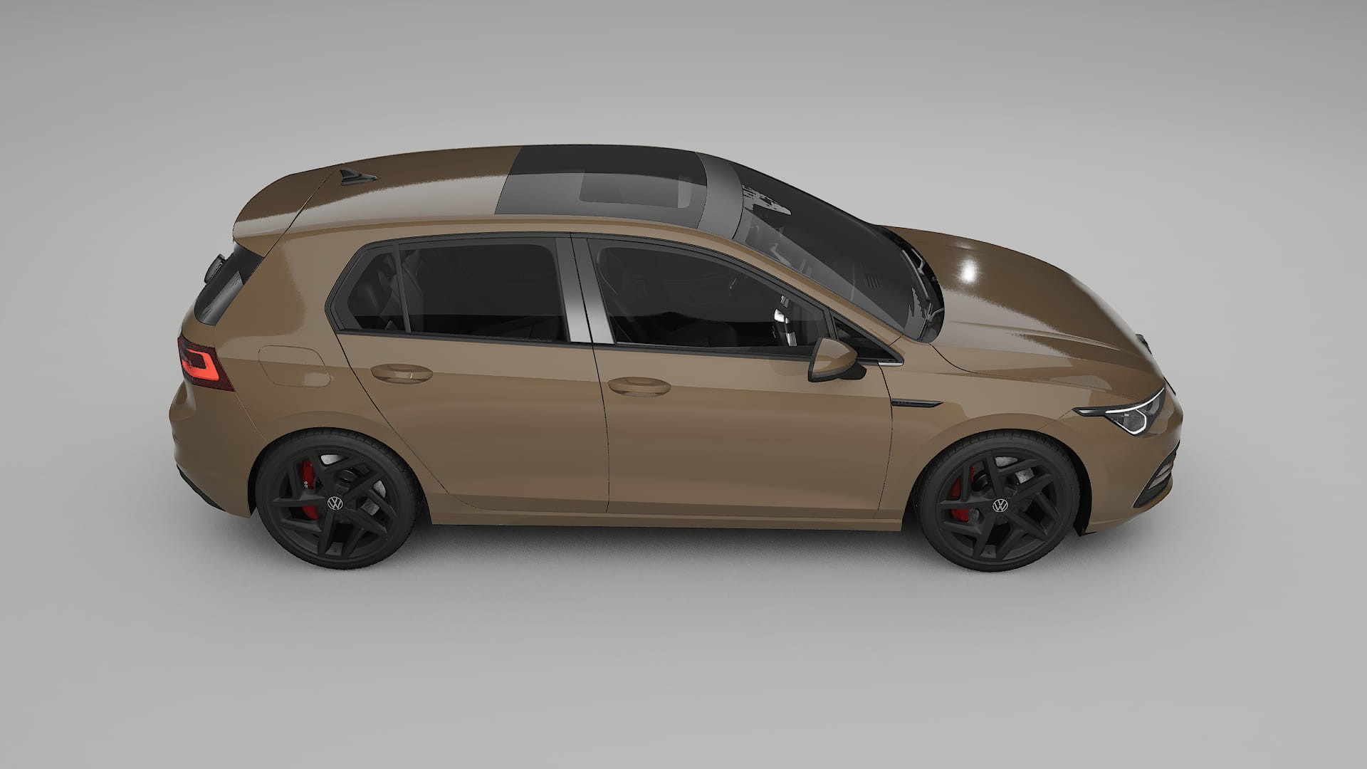 VW Golf Mk8 TPU Lackskyddsfilm | SAHARA Färgskiftande PPF – Komplett Förskuret Kit