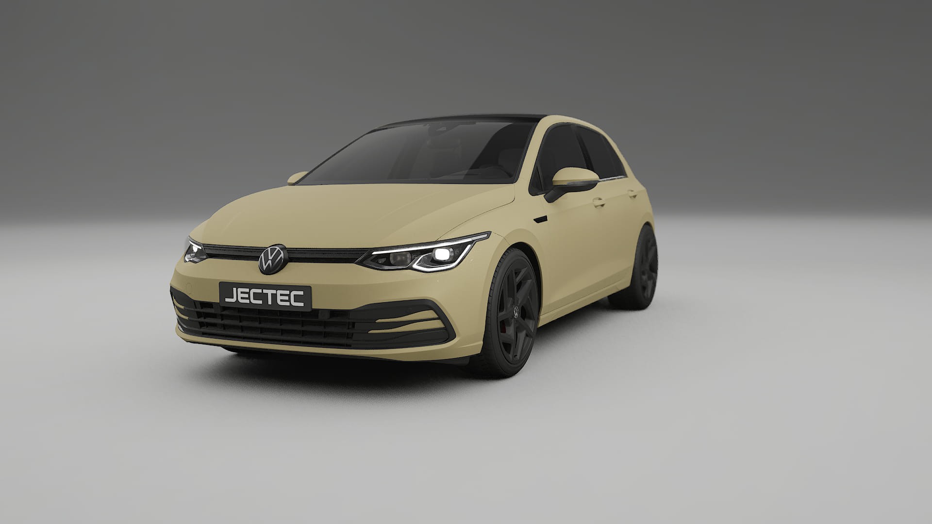 VW Golf Mk8 TPU Lackskyddsfilm | SAND Färgskiftande PPF – Komplett Förskuret Kit